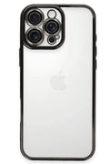 Apple iPhone 16 Pro Max Uyumlu Kılıf Lensli Silikon - Siyah
