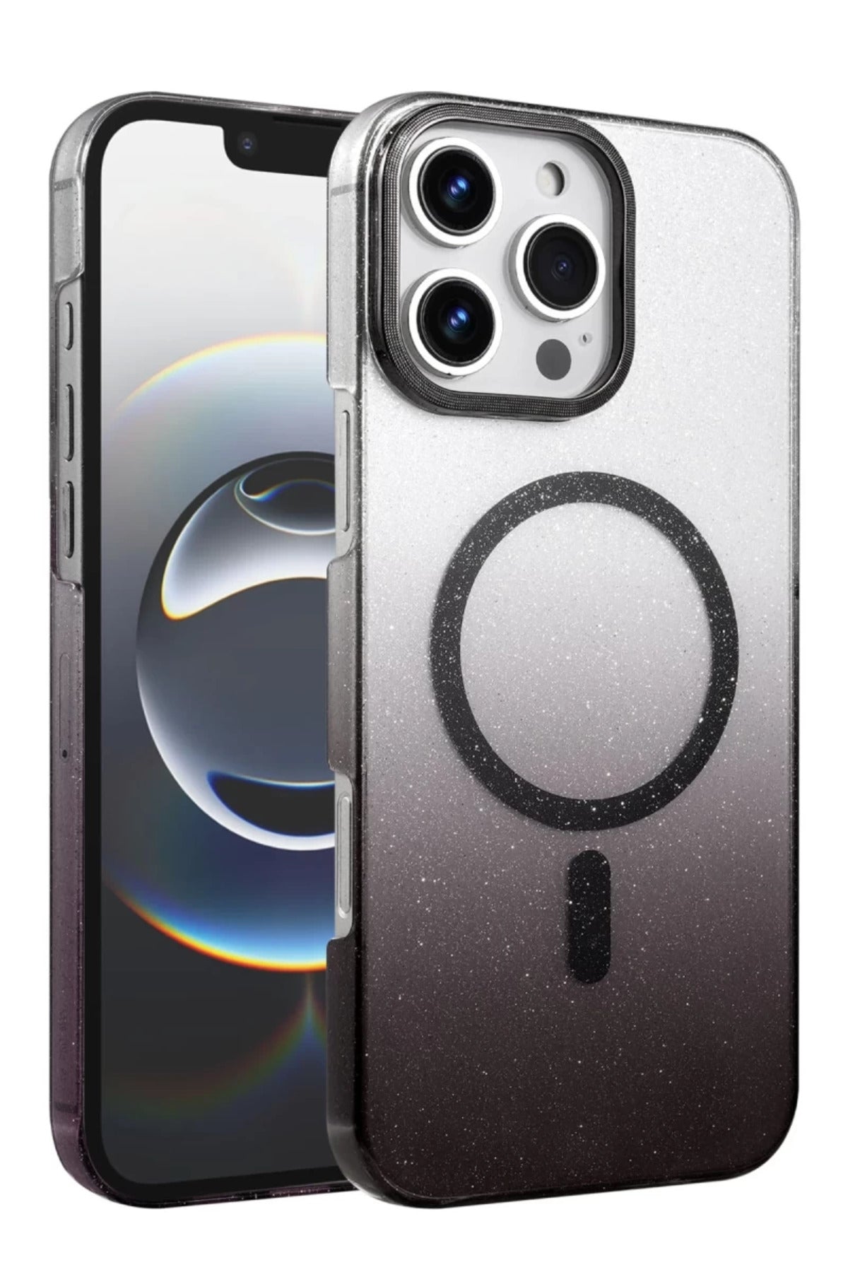 Apple iPhone 16 Pro Max Uyumlu Glossy Magsafe Kapak - Siyah