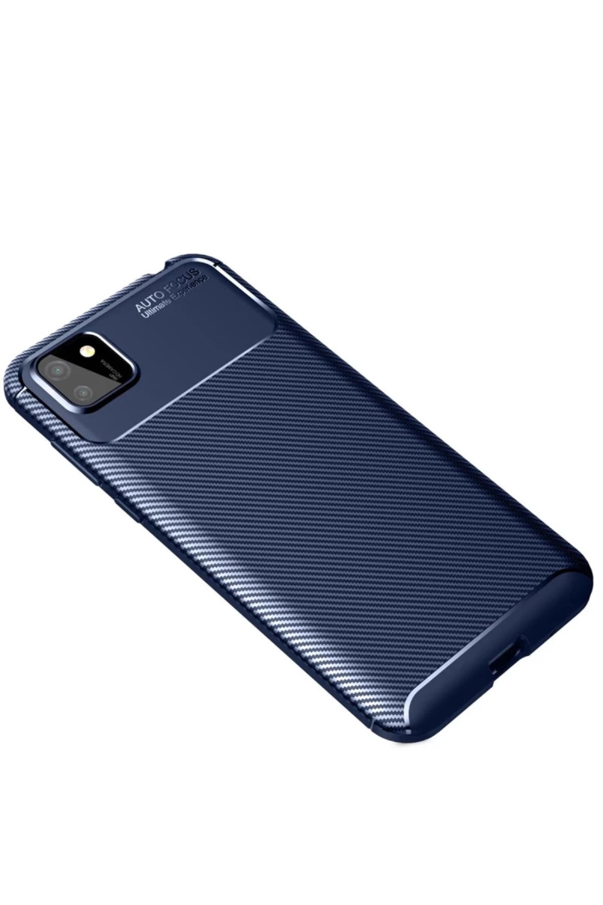 Huawei Y5P Uyumlu Kılıf Auto Focus Karbon Kapak - Lacivert
