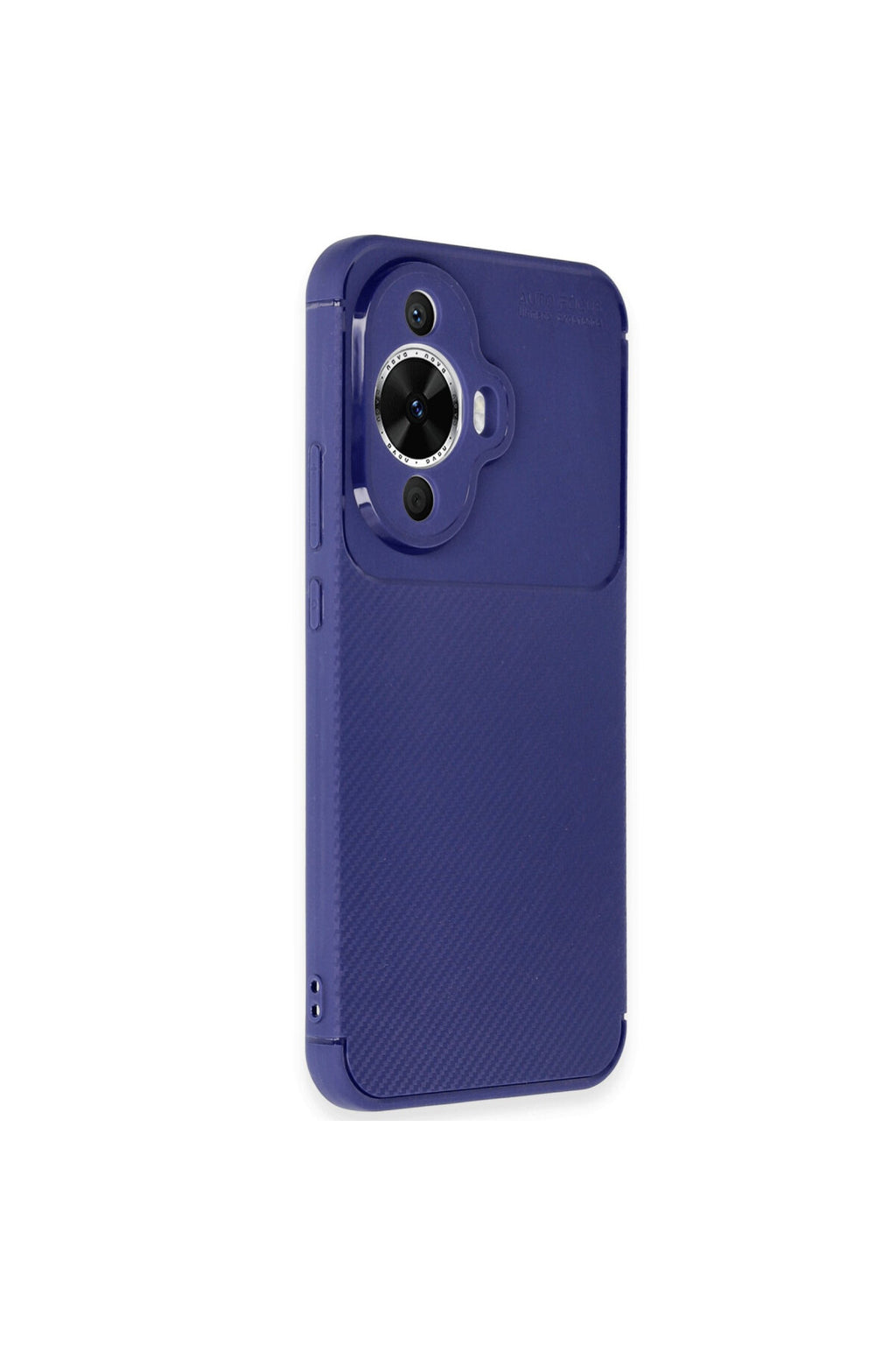 Huawei Nova 12S Uyumlu Kılıf Auto Focus Karbon Kapak - Lacivert