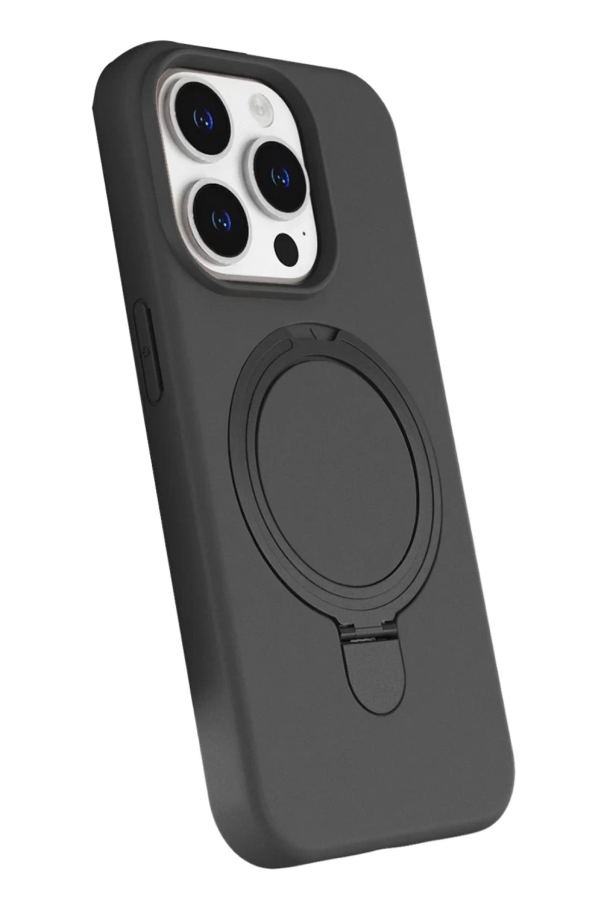 Apple iPhone 14 Pro Max Uyumlu Regal Magsafe Standlı Kapak - Titan Gri