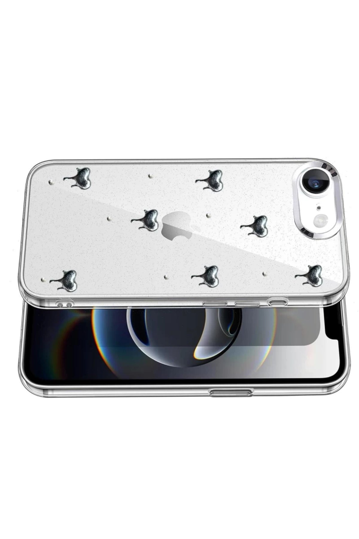 Apple iPhone 16E Uyumlu Fiyonk Desenli Kapak - Desen 1