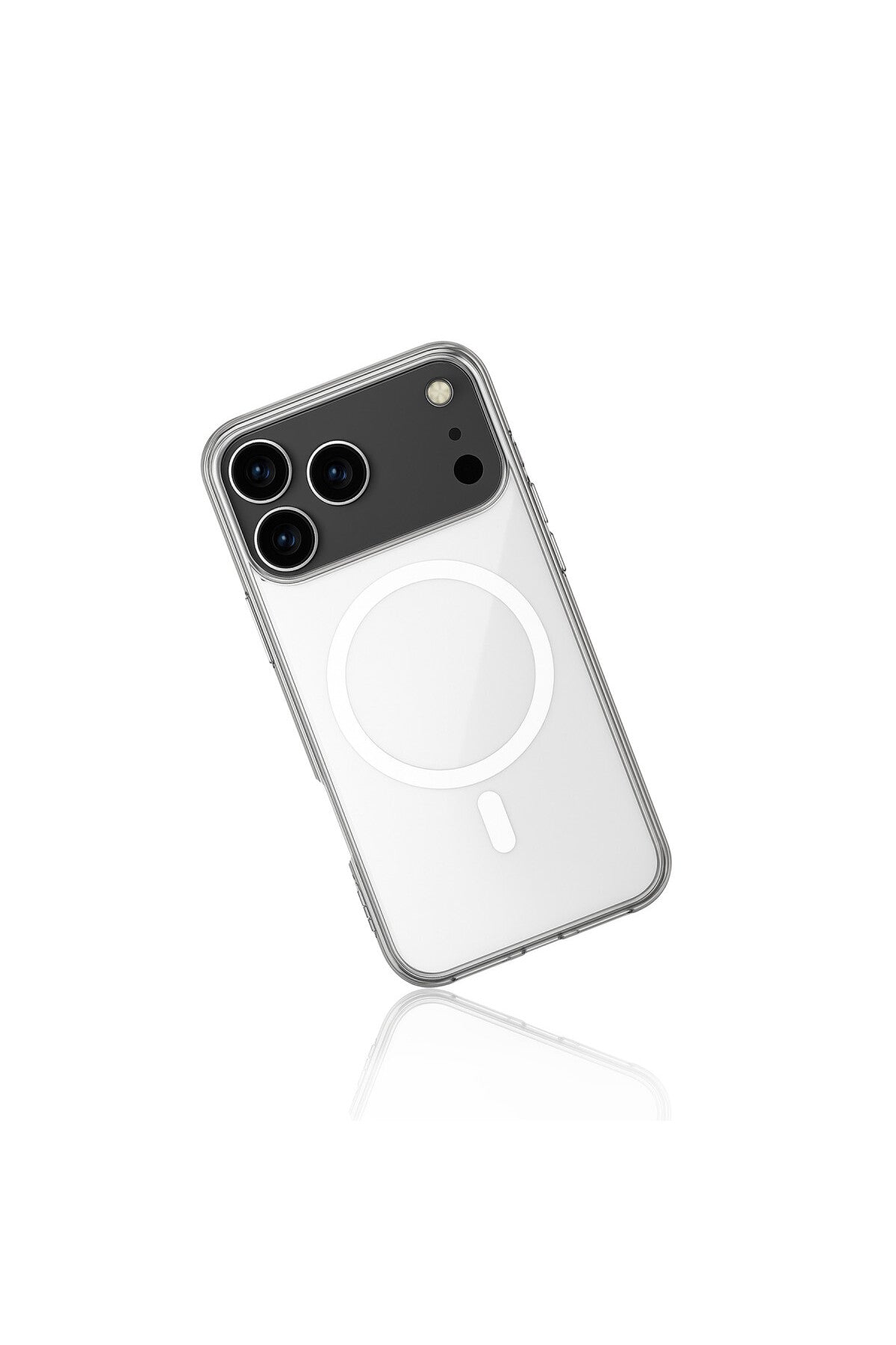 Apple iPhone 17 Pro Uyumlu Kılıf Magneticsafe Şeffaf Silikon - Şeffaf
