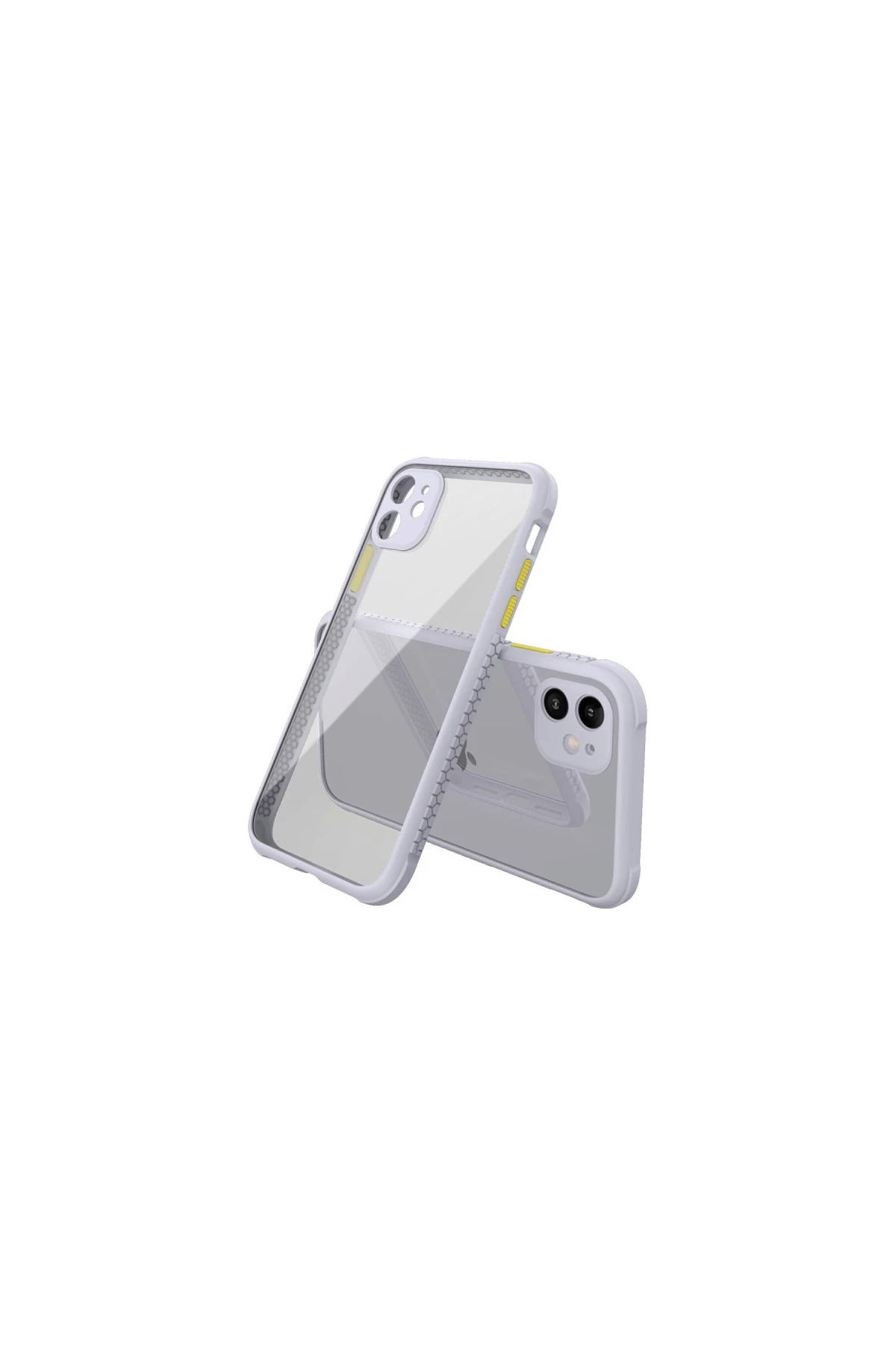 Apple iPhone 12 Mini Uyumlu Kılıf Miami Şeffaf Silikon - Lila
