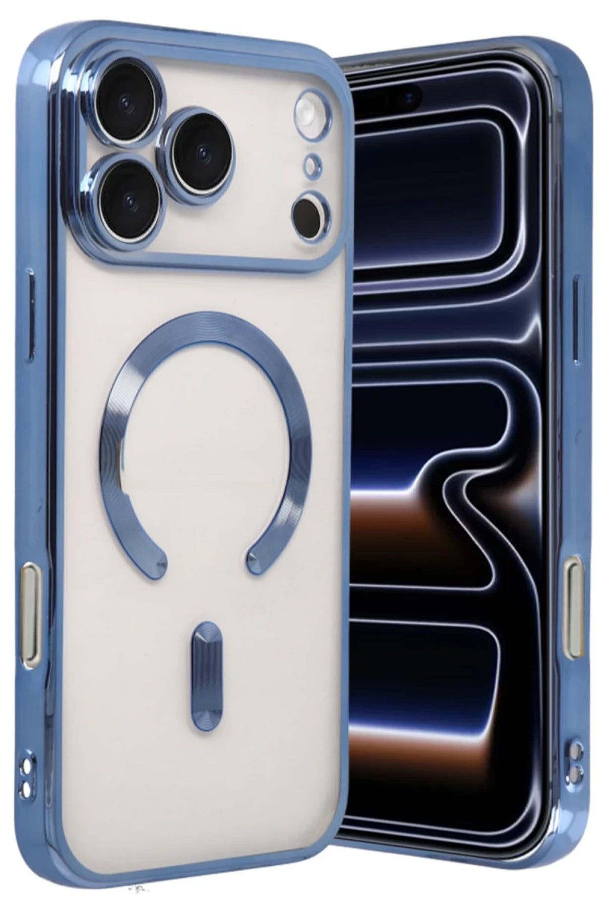 Apple iPhone 17 Pro Uyumlu Kross Magneticsafe Kapak - Sierra Blue