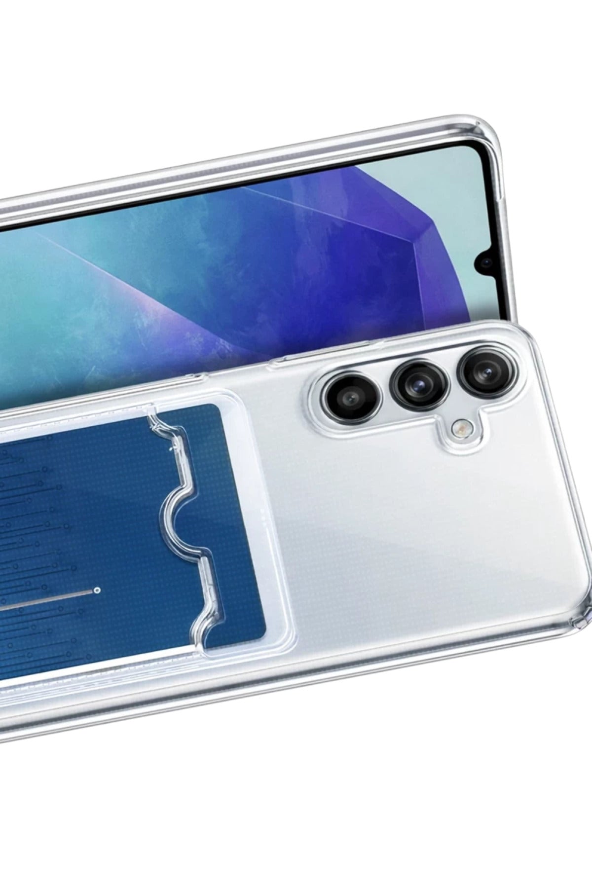 Samsung Galaxy A37 5G Uyumlu Kart Şeffaf Silikon - Şeffaf