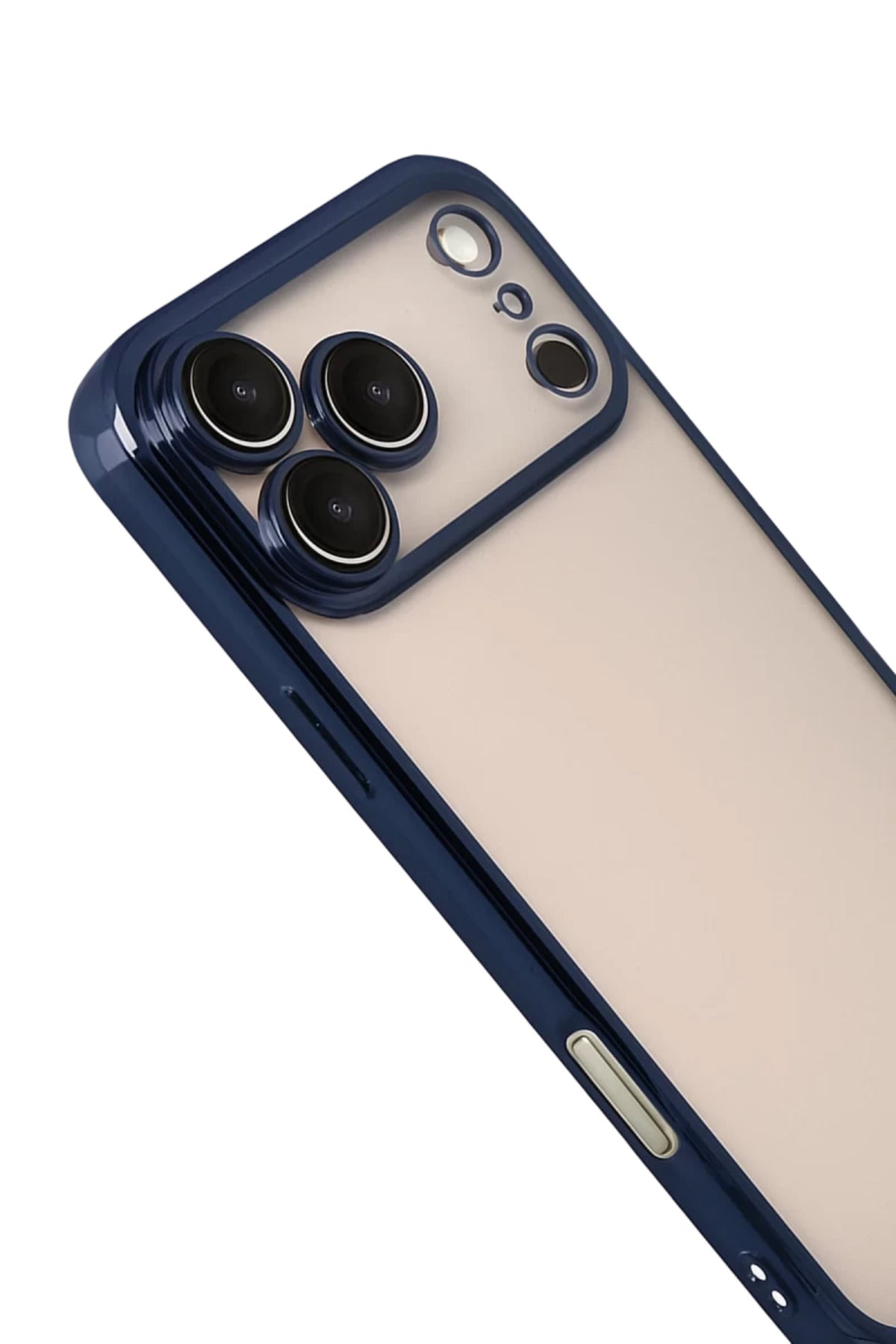 Apple iPhone 17 Pro Uyumlu Lensli Silikon - Lacivert