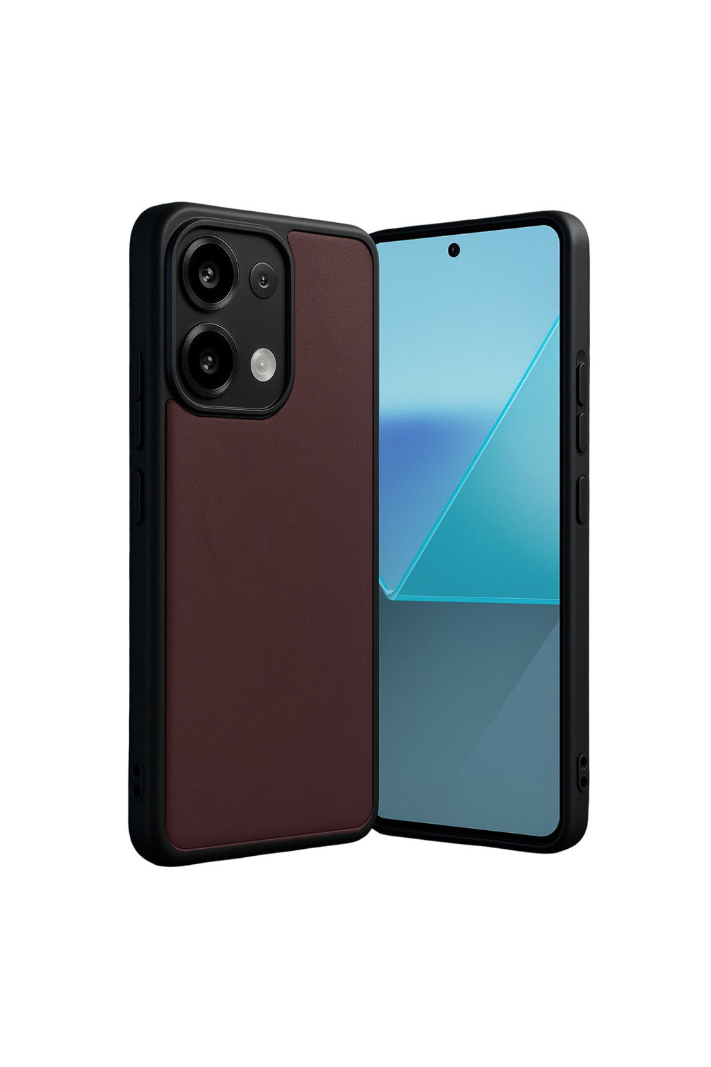 Xiaomi Redmi Note 13 4G Uyumlu Kılıf Aras Deri Kapak - Bordo