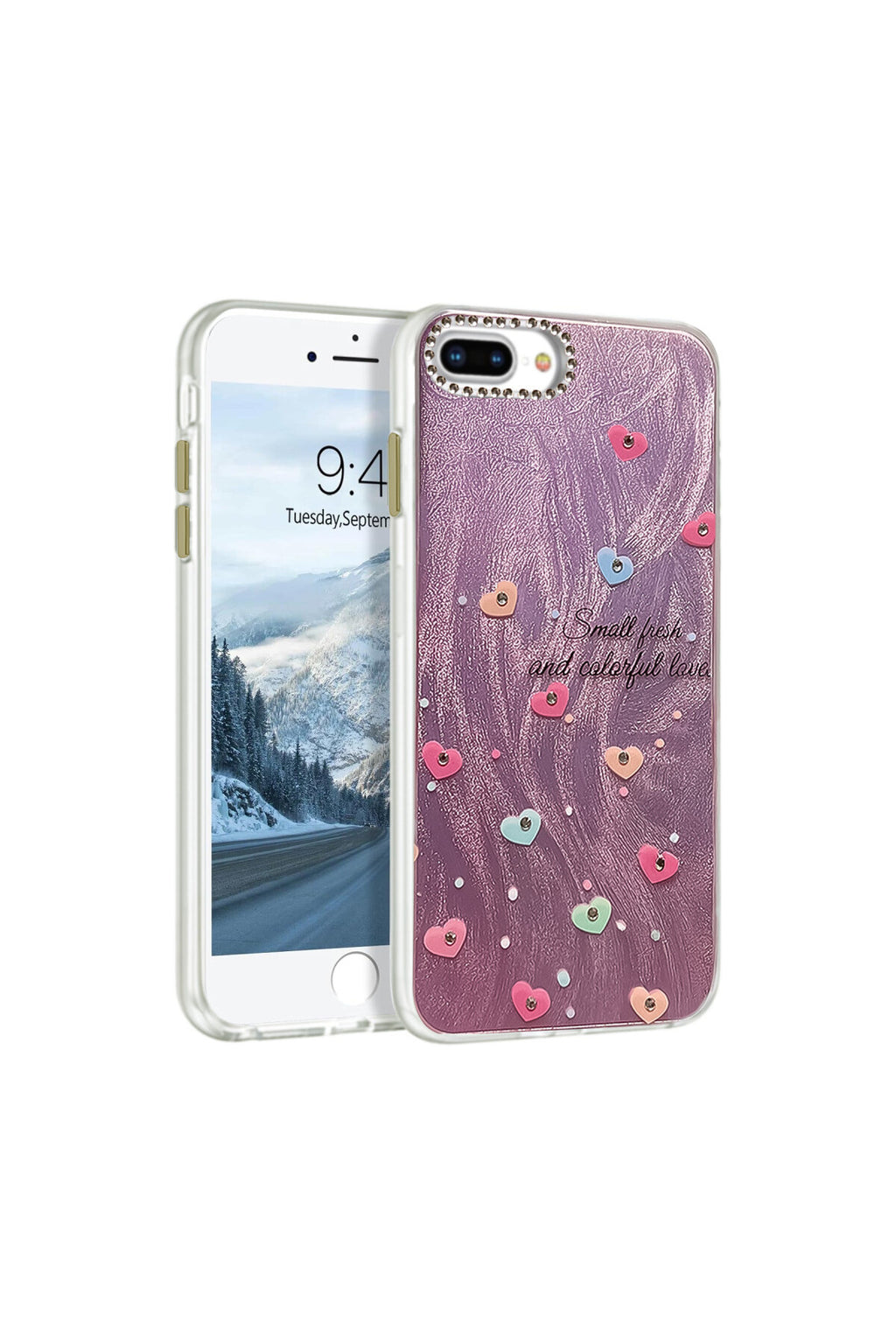 Apple iPhone 7 Plus Uyumlu Kılıf Blade Aynalı Desenli Kapak - Desen 8