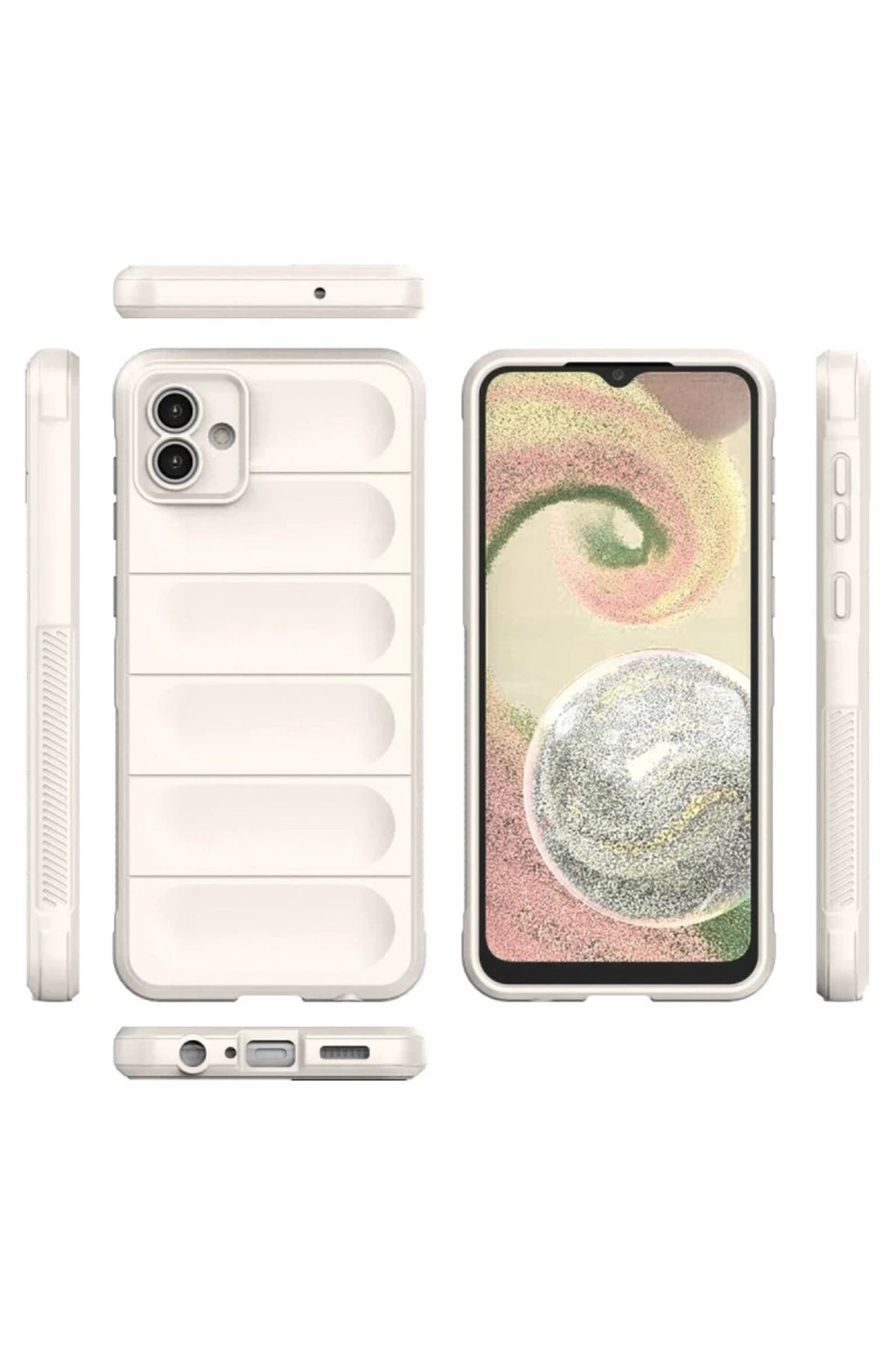 Samsung Galaxy A04 Uyumlu Kılıf Optimum Silikon - Krem