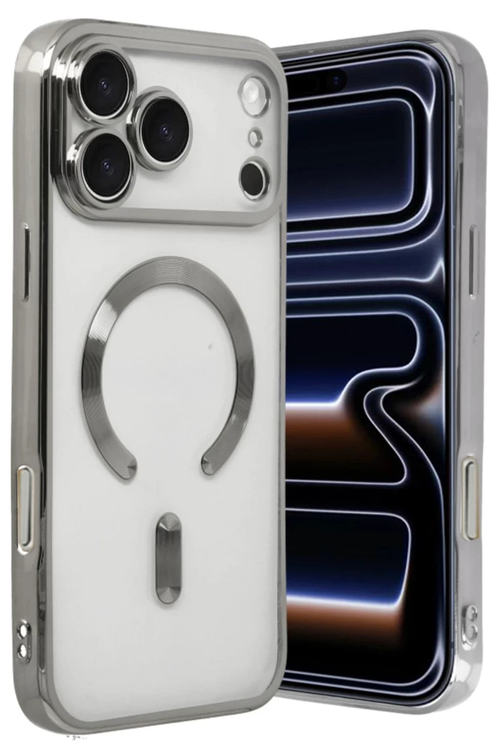 Apple iPhone 17 Pro Uyumlu Kross Magneticsafe Kapak - Gümüş