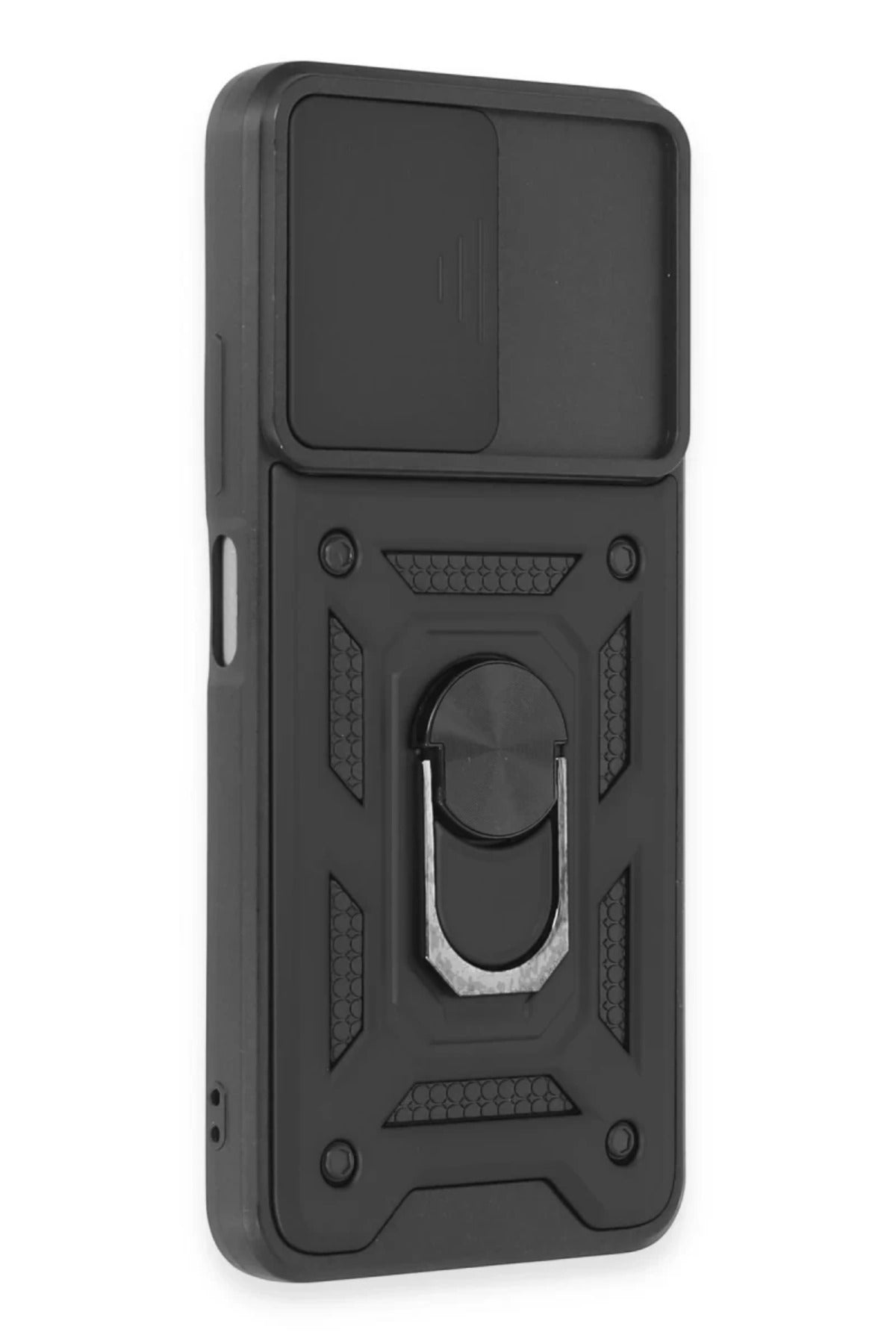 Xiaomi Redmi Note 12 5G Uyumlu Kılıf Pars Lens Yüzüklü Silikon - Siyah