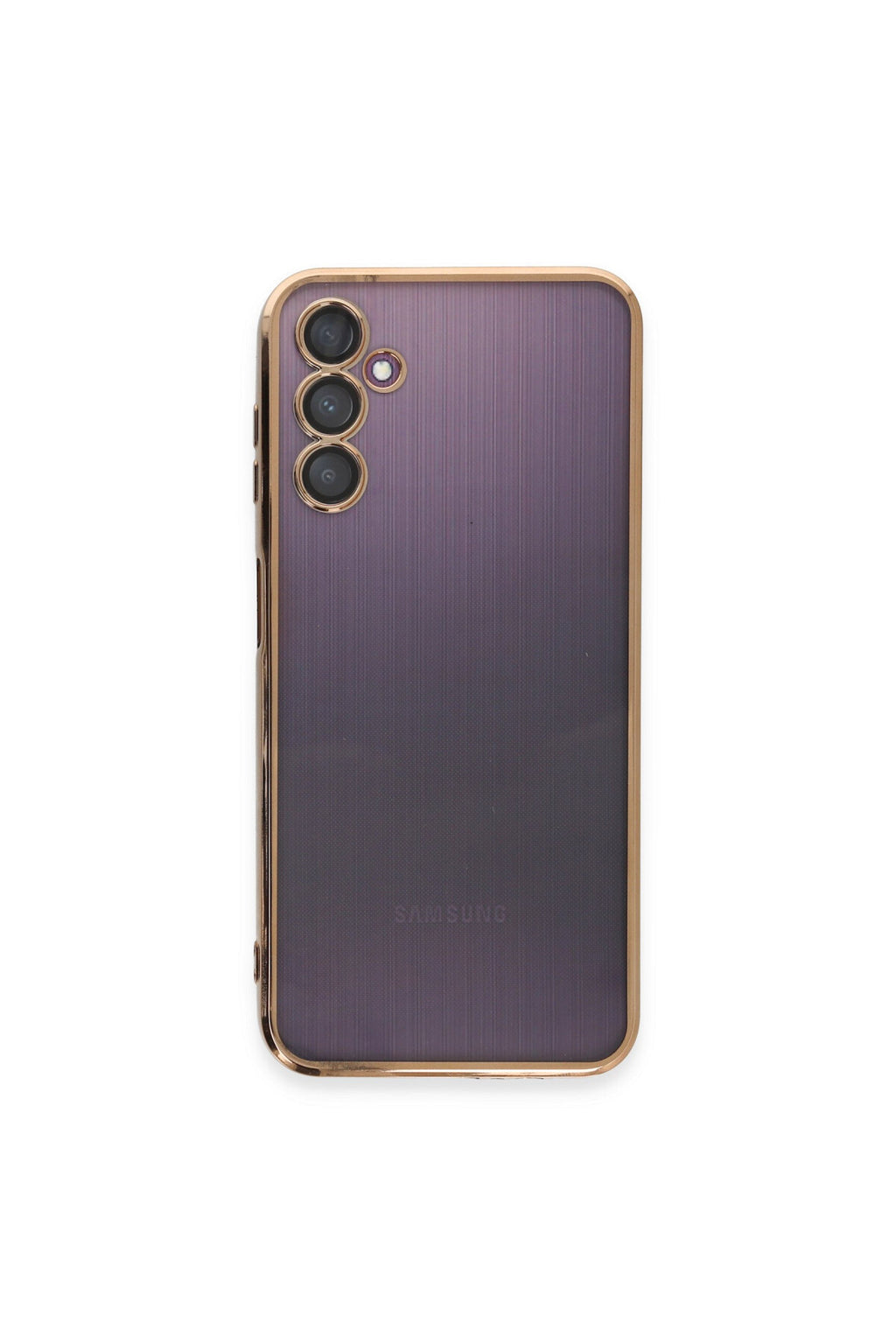 Samsung Galaxy A14 4G Uyumlu Kılıf Lensli Silikon - Gold