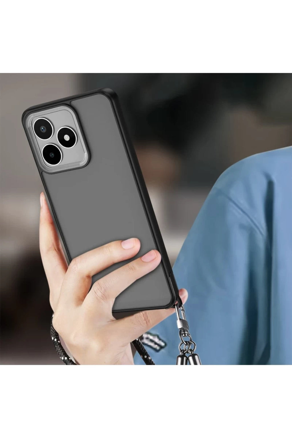 Realme C53 Uyumlu Kılıf Elegant Kapak - Açık Mavi