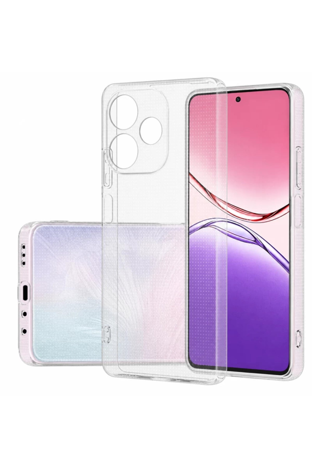 Oppo A5 Pro 4G Uyumlu Kılıf Lüx Şeffaf Silikon