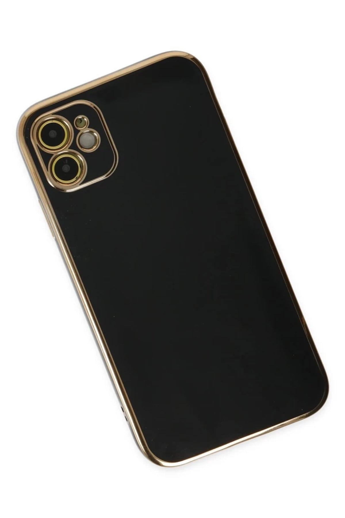 Apple iPhone 12 Uyumlu Kılıf Volet Silikon - Siyah