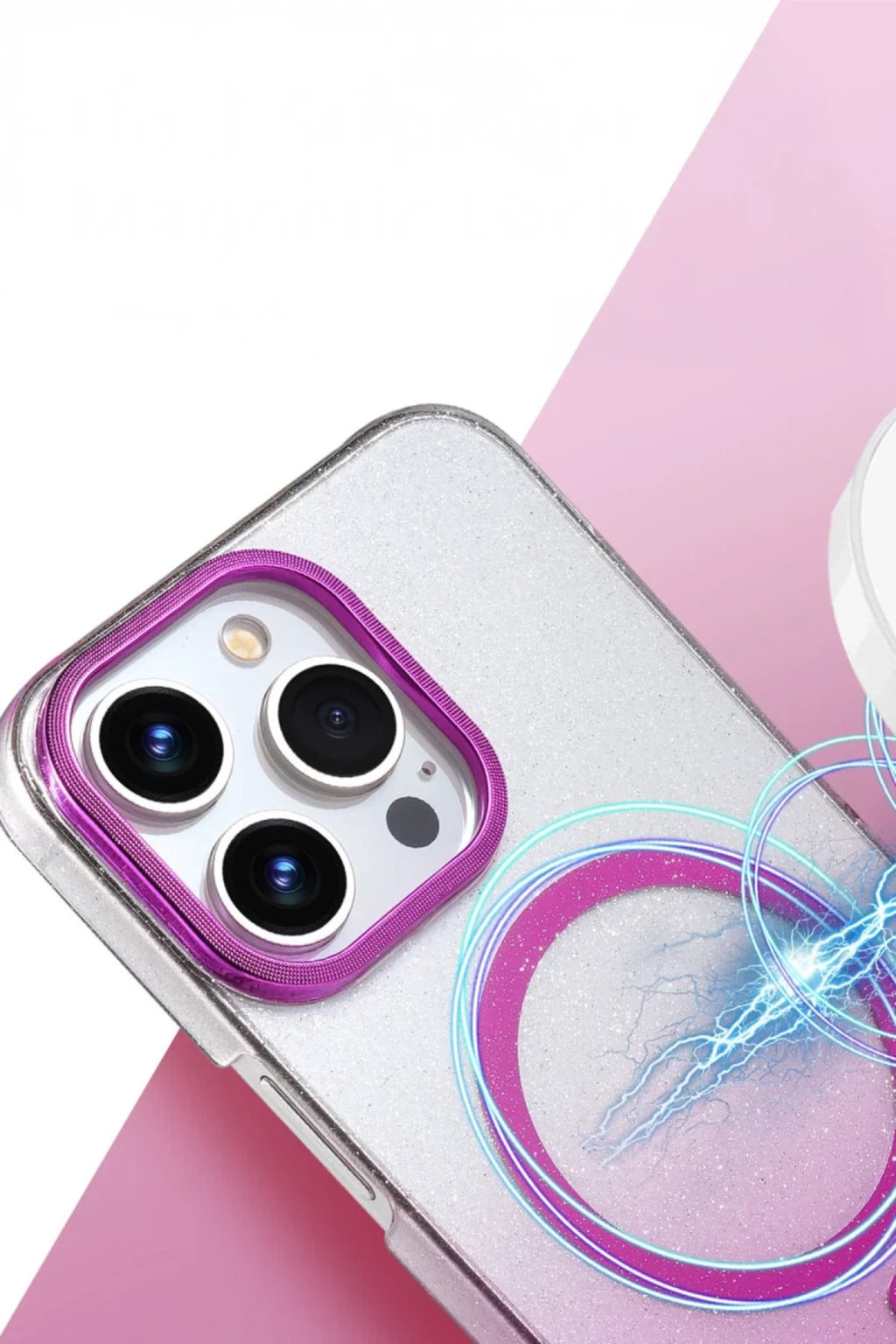 Apple iPhone 15 Pro Max Uyumlu Glossy Magsafe Kapak - Çöl Titanyum