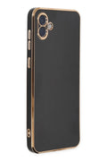 Samsung Galaxy A04 Uyumlu Kılıf Volet Silikon - Siyah
