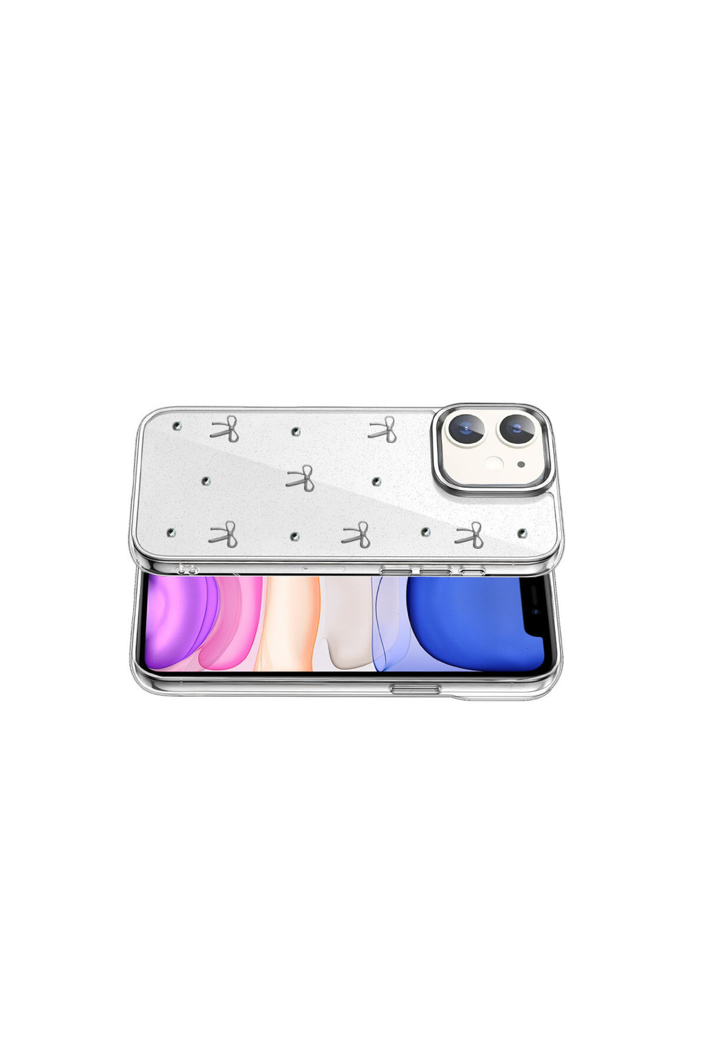 Apple iPhone 12 Uyumlu Fiyonk Desenli Kapak - Desen 5