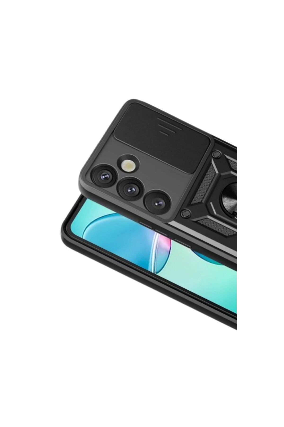 Samsung Galaxy S26 Plus Uyumlu Pars Lens Yüzüklü Silikon - Siyah