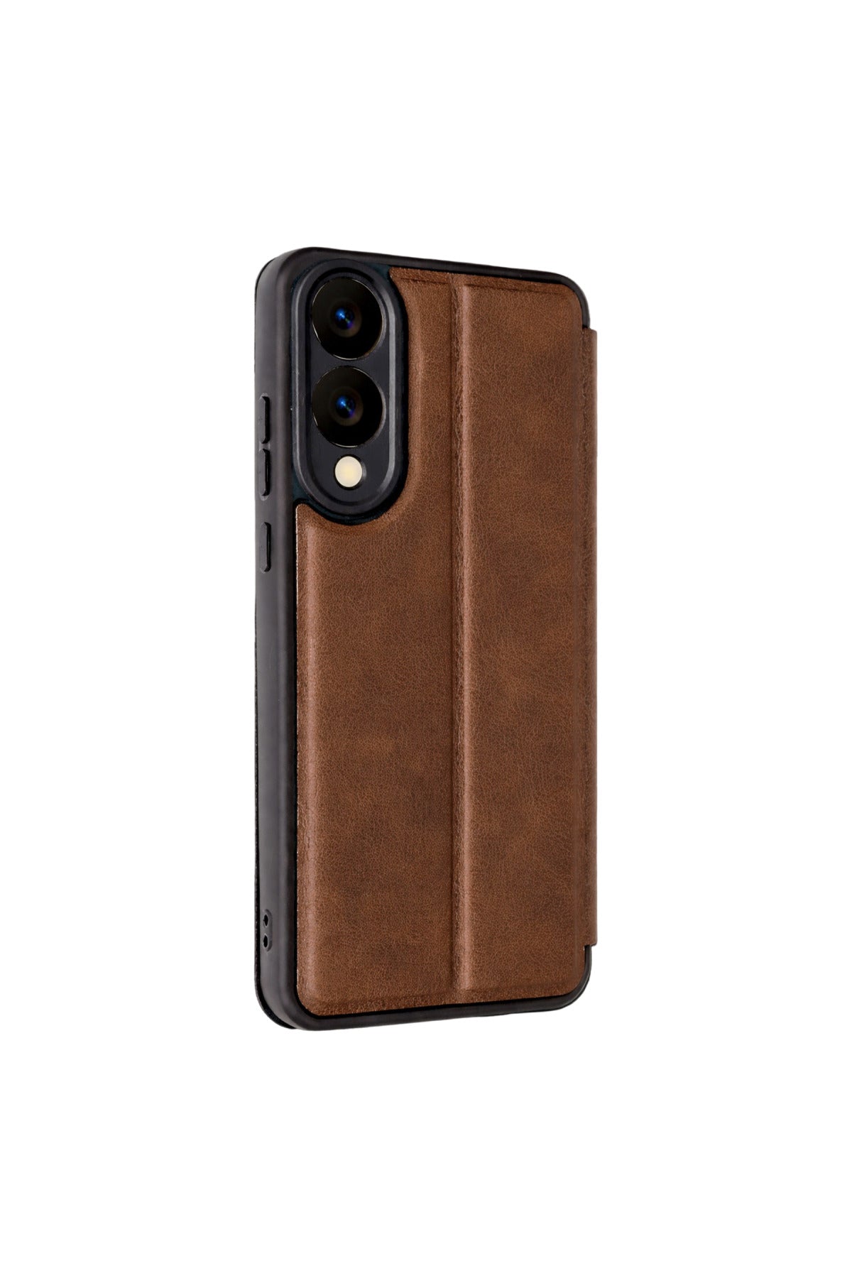 Samsung Galaxy S25 Uyumlu Edge Flip Cover - Taba