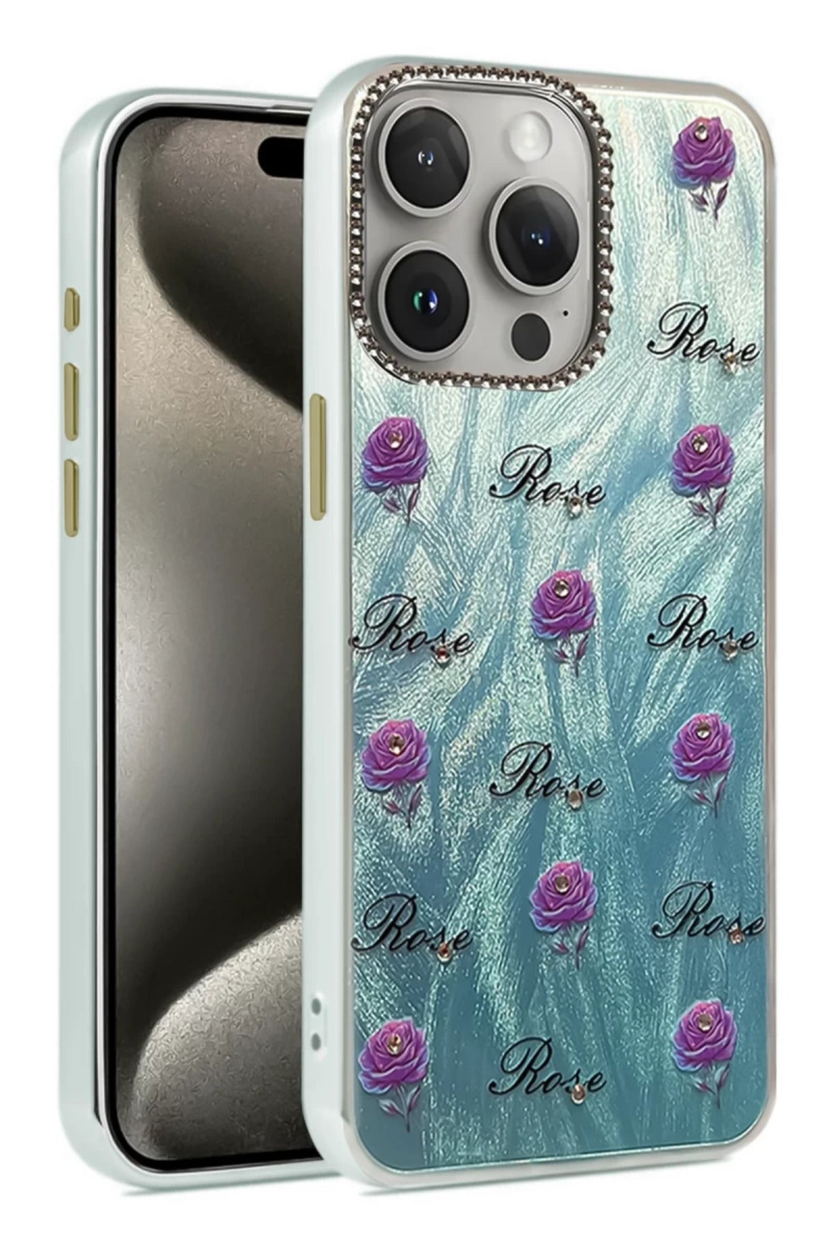 Apple iPhone 15 Pro Max Uyumlu Kılıf Blade Aynalı Desenli Kapak - Desen 9