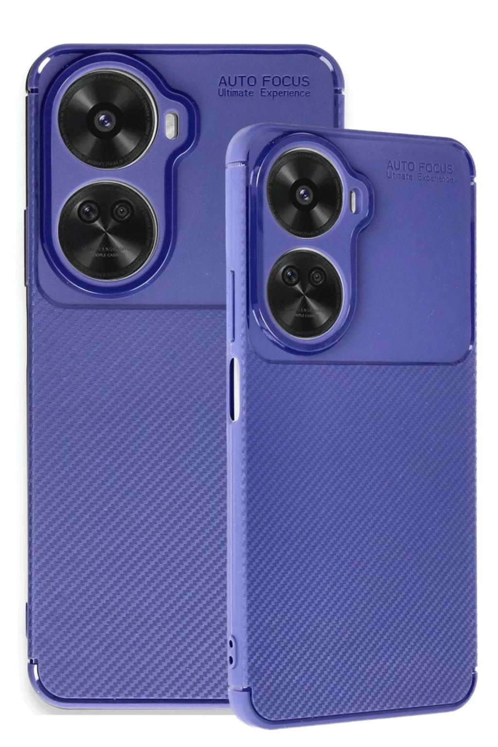 Huawei Nova 12 SE Uyumlu Kılıf Auto Focus Karbon Kapak - Lacivert
