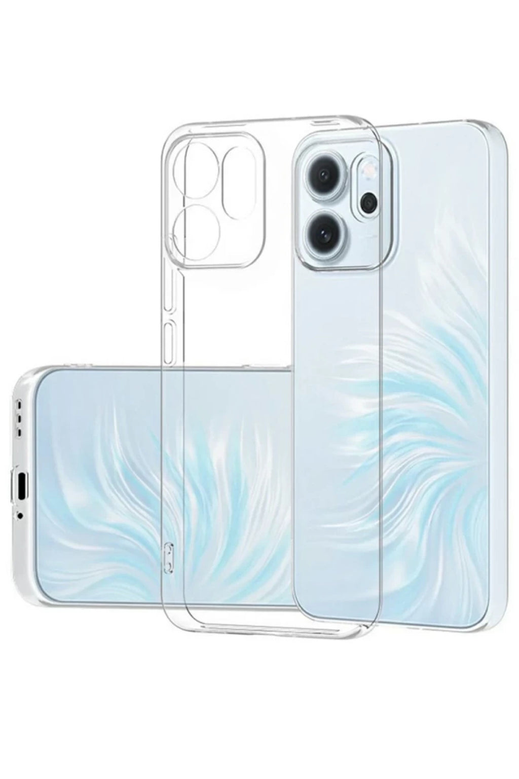 Oppo Reno 14F Uyumlu Kılıf Lüx Şeffaf Silikon