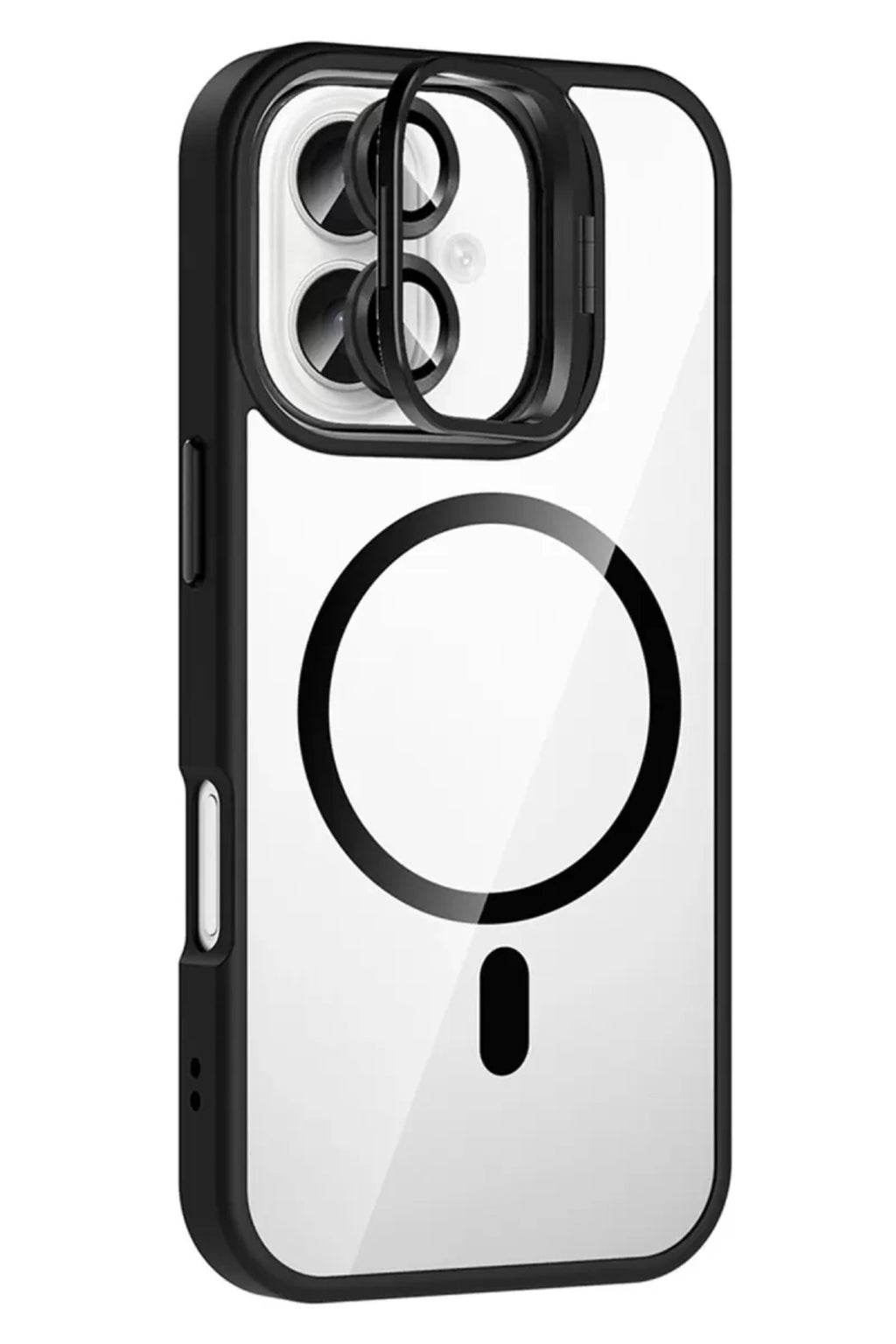 Joko Apple iPhone 16 Plus Uyumlu Remim Lensli Magsafe Standlı Kapak - Siyah