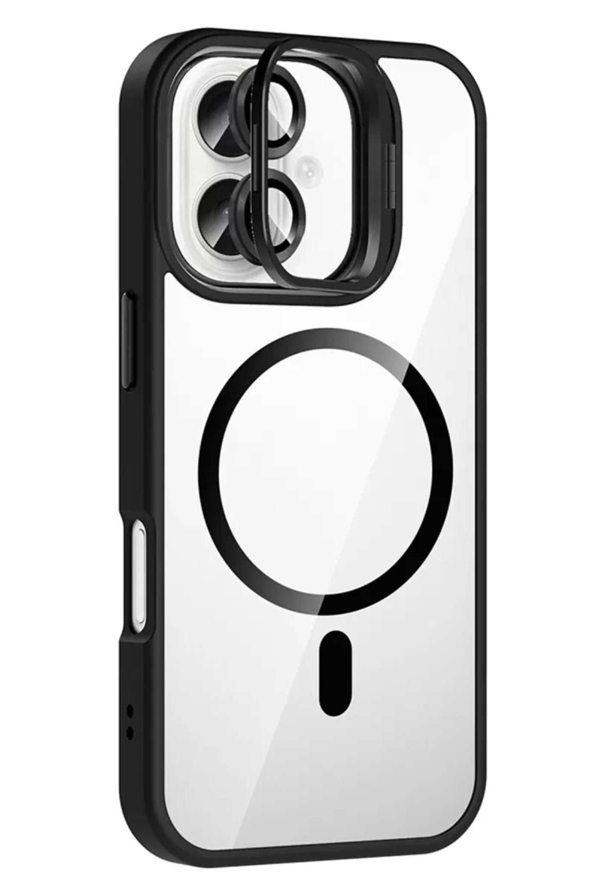 Joko Apple iPhone 16 Plus Uyumlu Remim Lensli Magsafe Standlı Kapak - Siyah