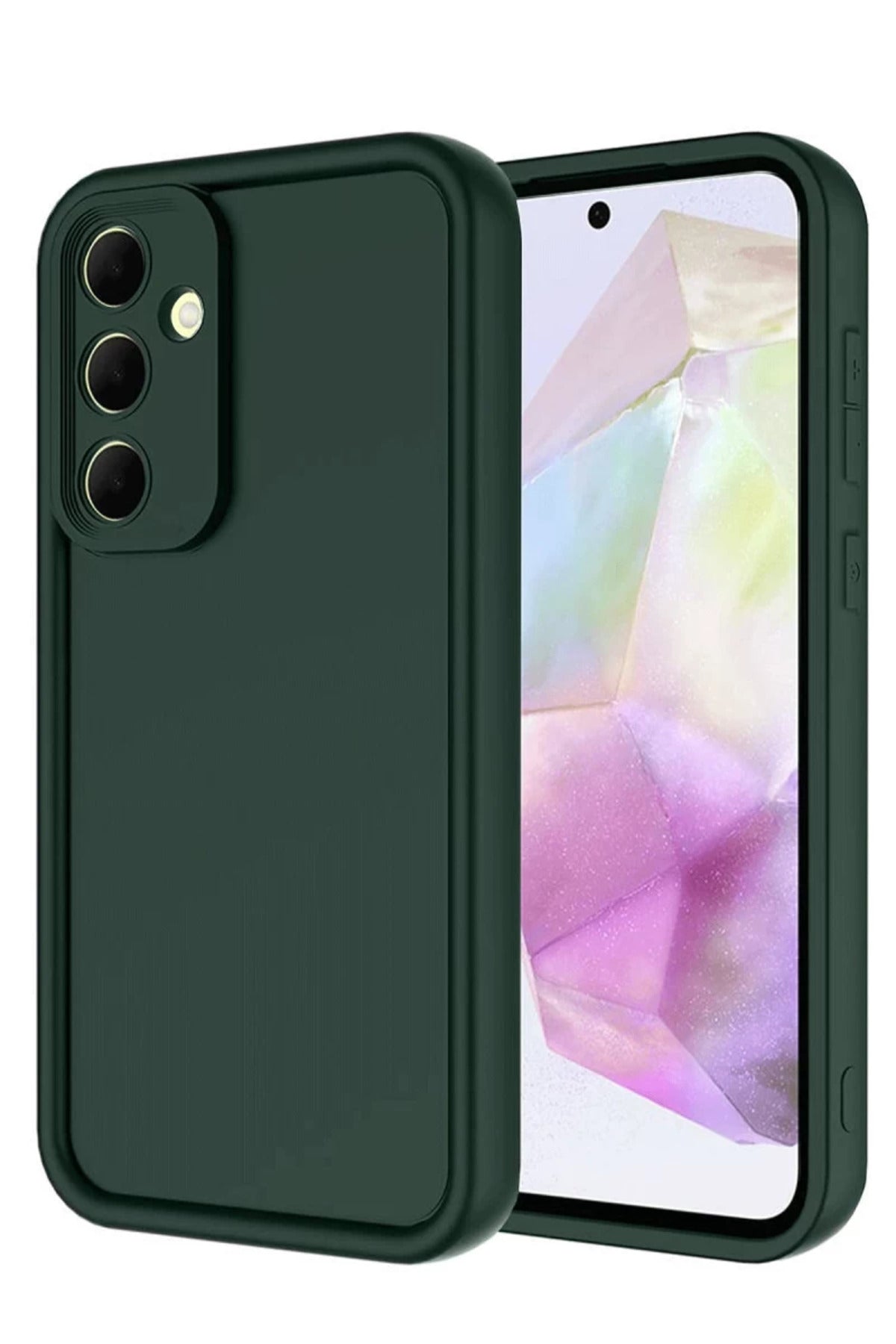 Samsung Galaxy A17 5G Uyumlu Viera Silikon - Koyu Yeşil
