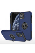 Apple iPhone 11 Pro Max Uyumlu Kılıf Elit Yüzüklü Kapak - Lacivert
