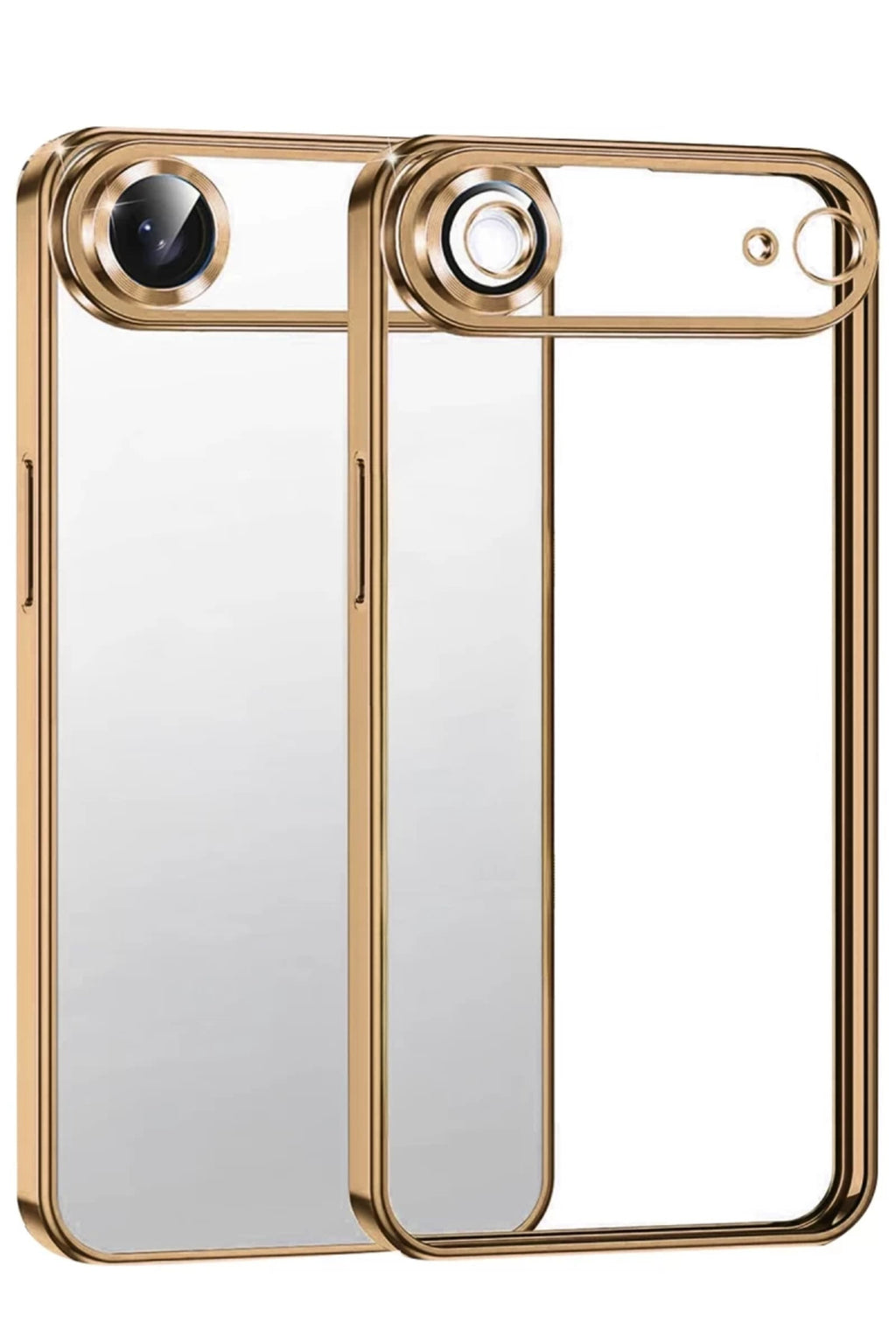 Apple iPhone 17 Air Uyumlu Lensli Silikon - Çöl Titanyum