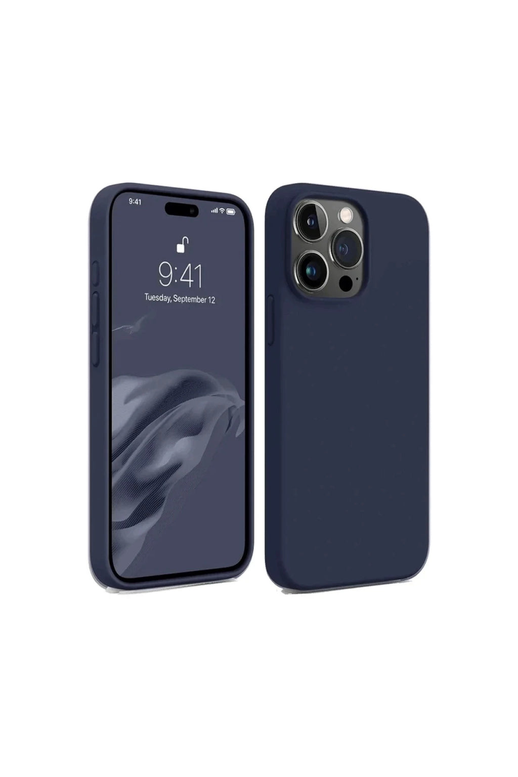 Apple iPhone 15 Pro Uyumlu Kılıf First Silikon - Lacivert