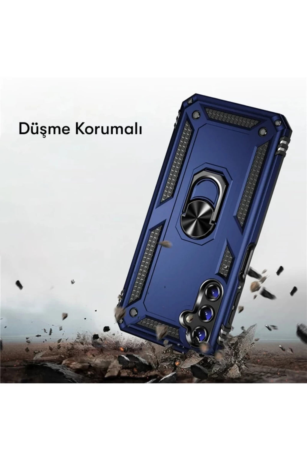 Samsung Galaxy A04S Uyumlu Kılıf Sofya Yüzüklü Silikon Kapak - Gold