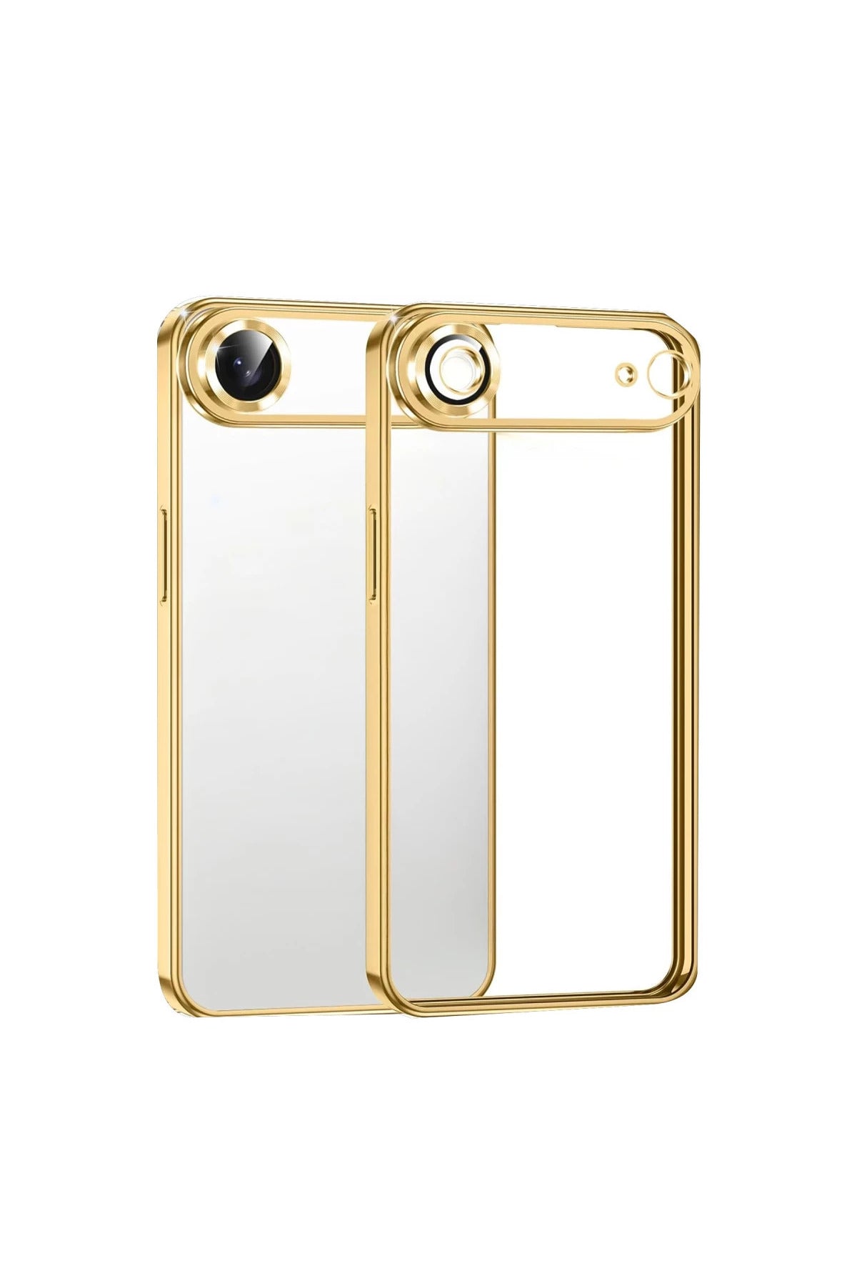 Apple iPhone 17 Air Uyumlu Lensli Silikon - Gold