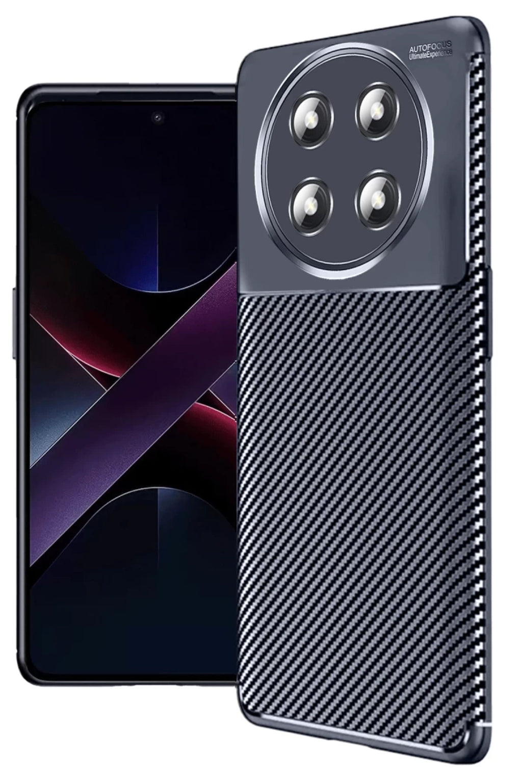 Honor Magic 7 Lite Uyumlu Kılıf Auto Focus Karbon Kapak - Lacivert