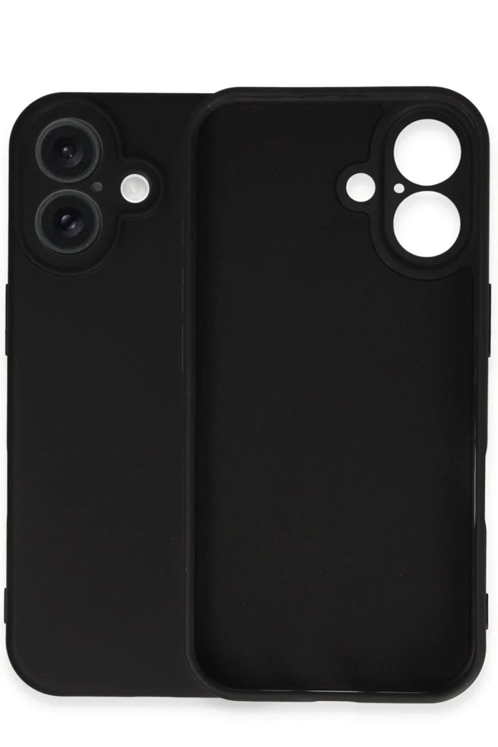 Apple iPhone 16 Plus Uyumlu Kılıf Nano içi Kadife Silikon - Siyah