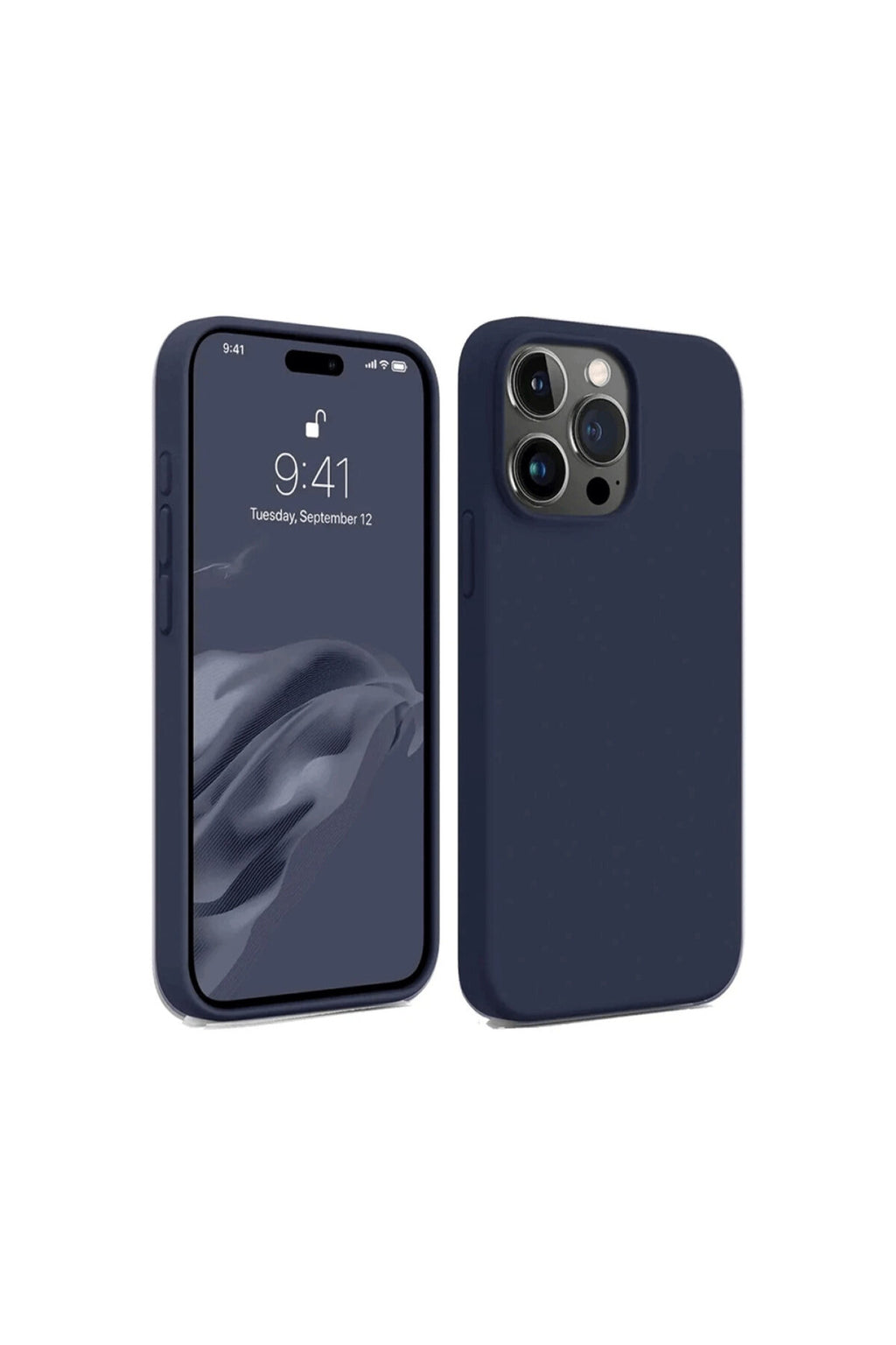Apple iPhone 15 Pro Uyumlu Kılıf First Silikon - Lacivert