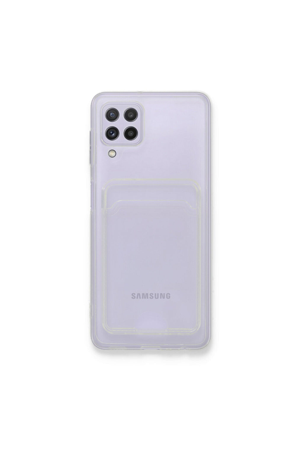 Samsung Galaxy A22 Uyumlu Kılıf Kart Şeffaf Silikon - Şeffaf
