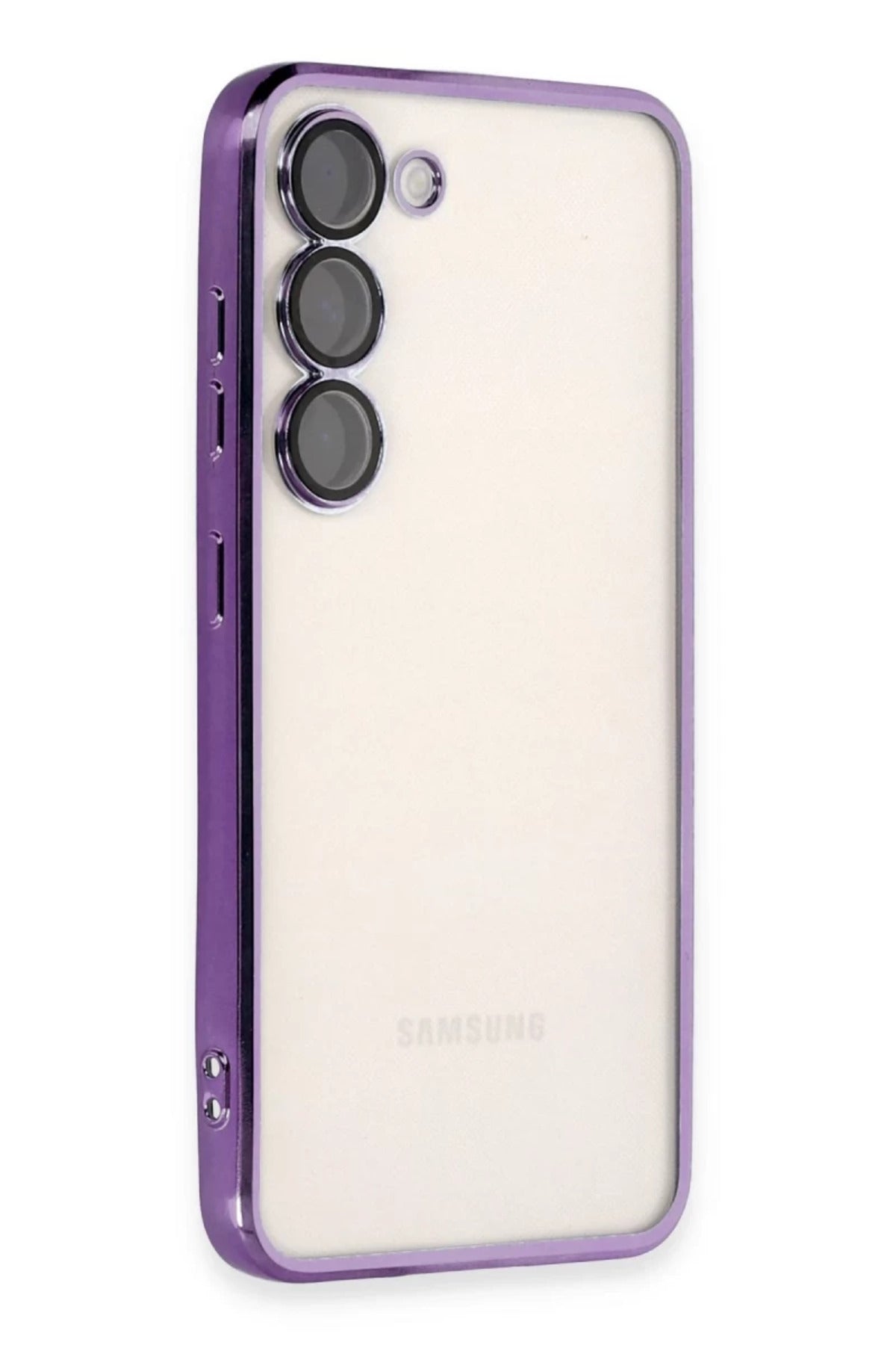 Samsung Galaxy S23 Plus Uyumlu Kılıf Lensli Silikon - Mor