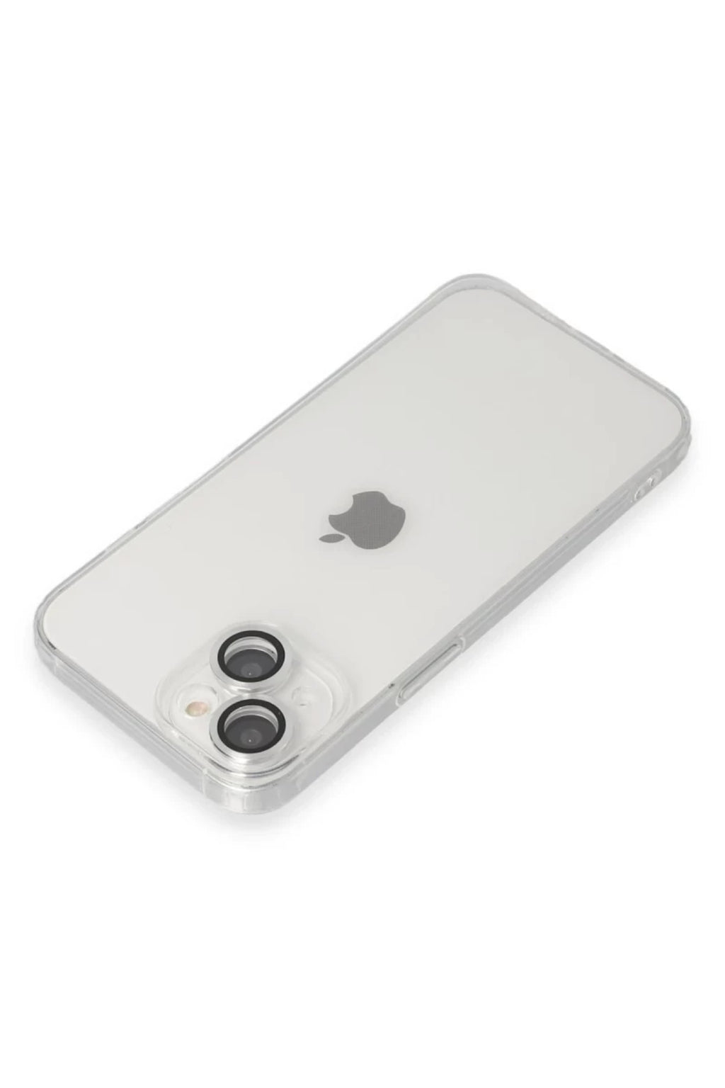 Apple iPhone 14 Uyumlu Kılıf Luko Lens Silikon - Gümüş