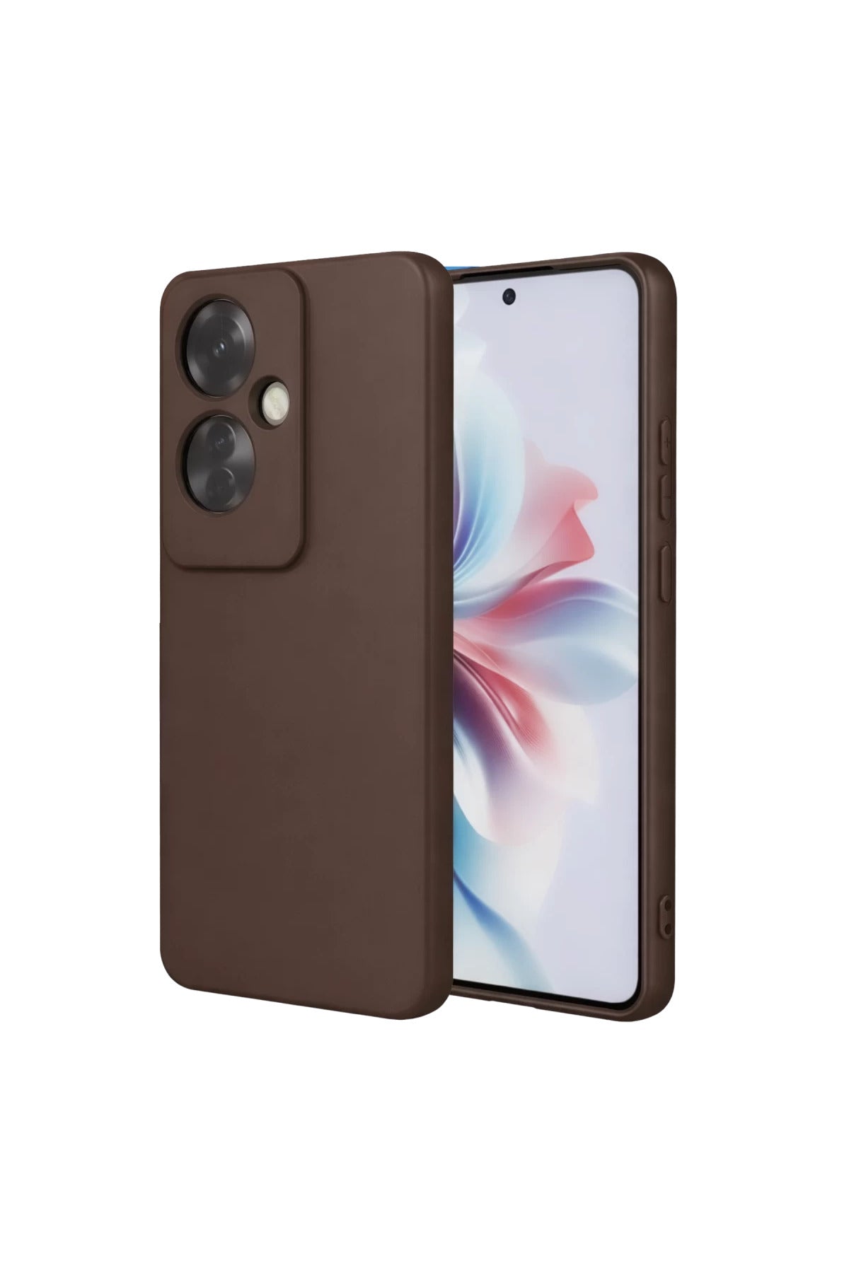 Oppo Reno 11F Uyumlu Kılıf First Silikon - Kahverengi