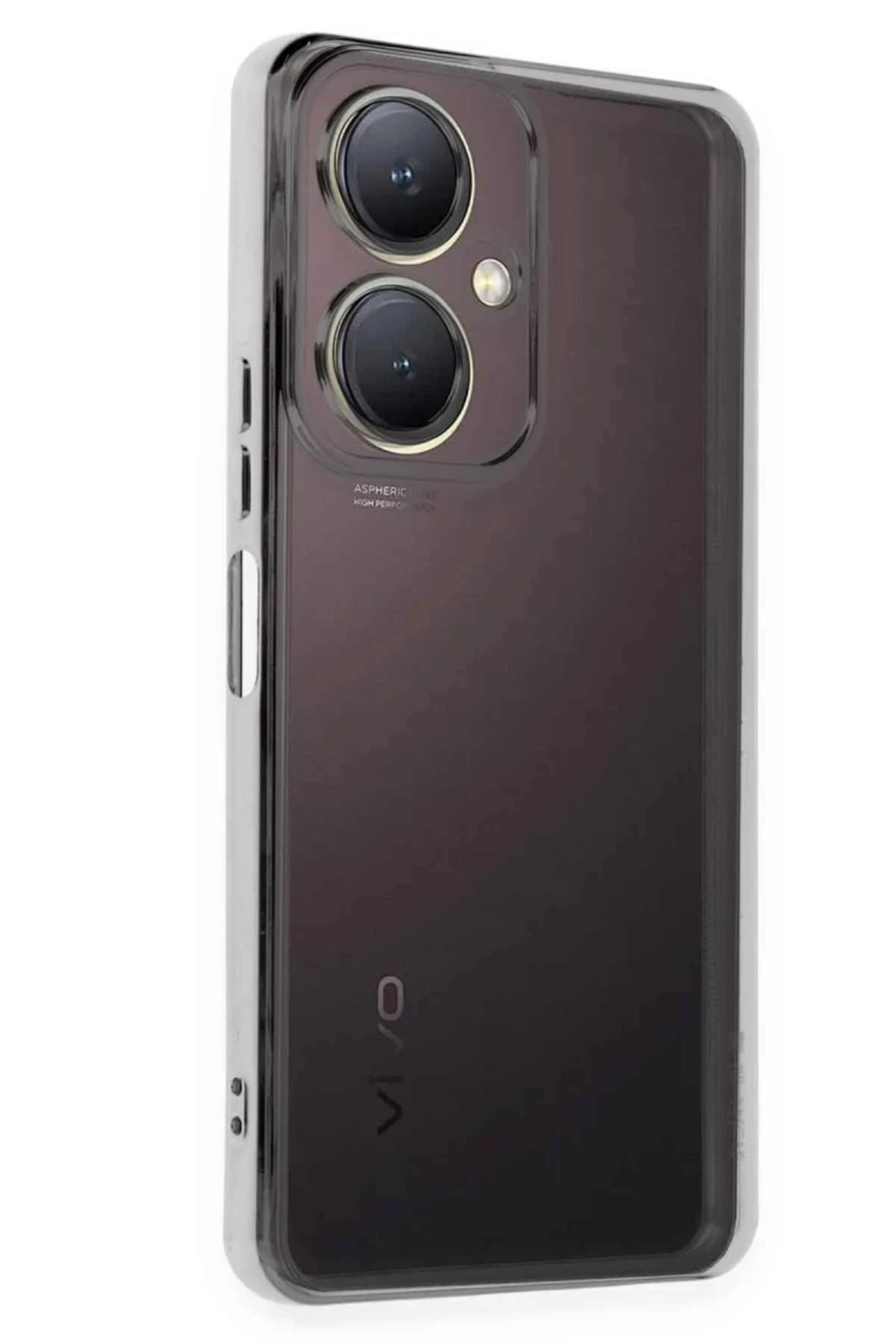 Vivo Y27 Uyumlu Kılıf Lensli Silikon - Gümüş