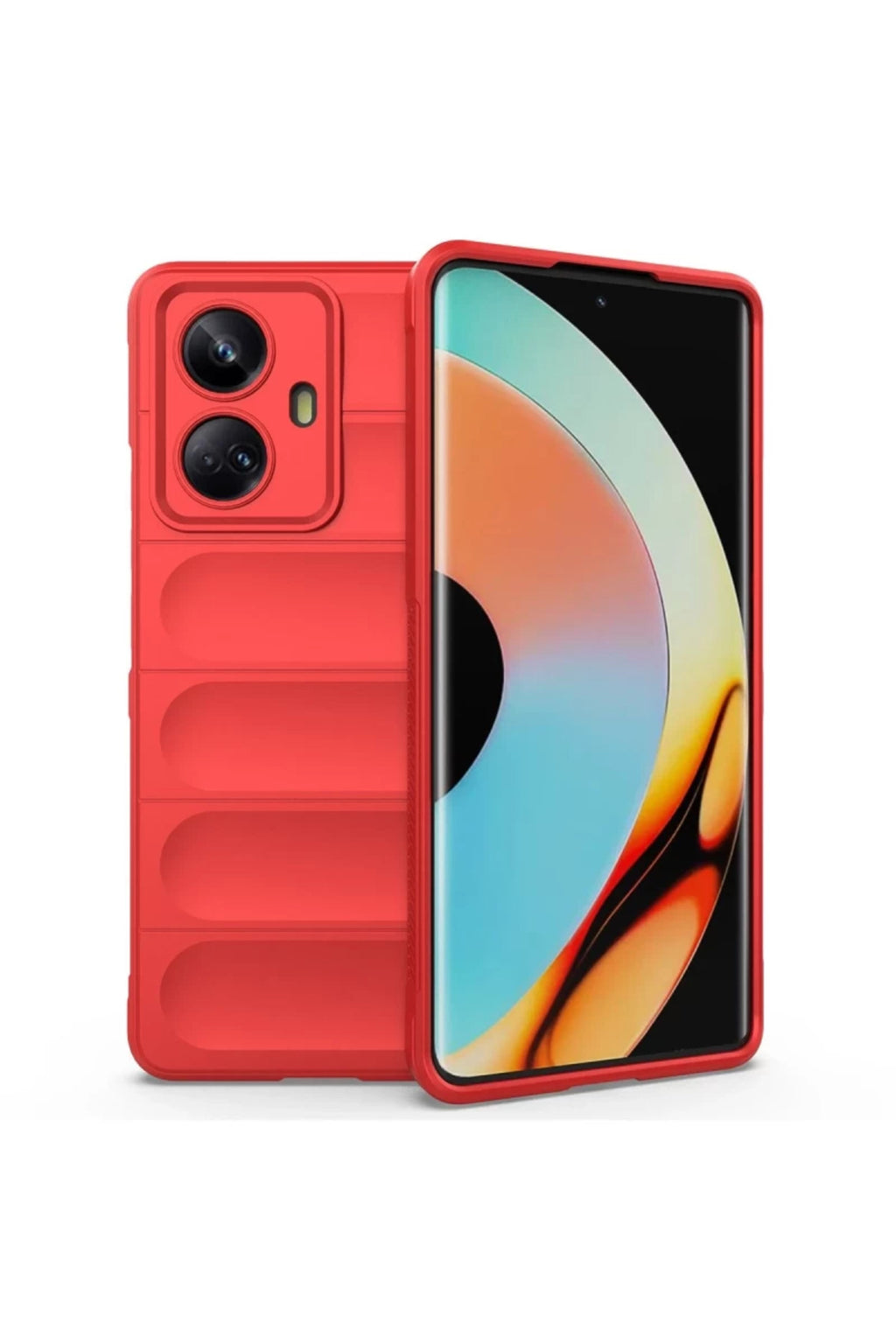 Realme 10 Pro 5G Uyumlu Kılıf Optimum Silikon - Kırmızı