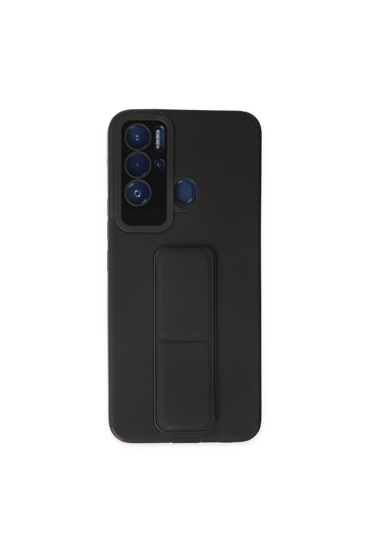 Tecno Pova Neo Kılıf Mega Standlı Silikon - Siyah