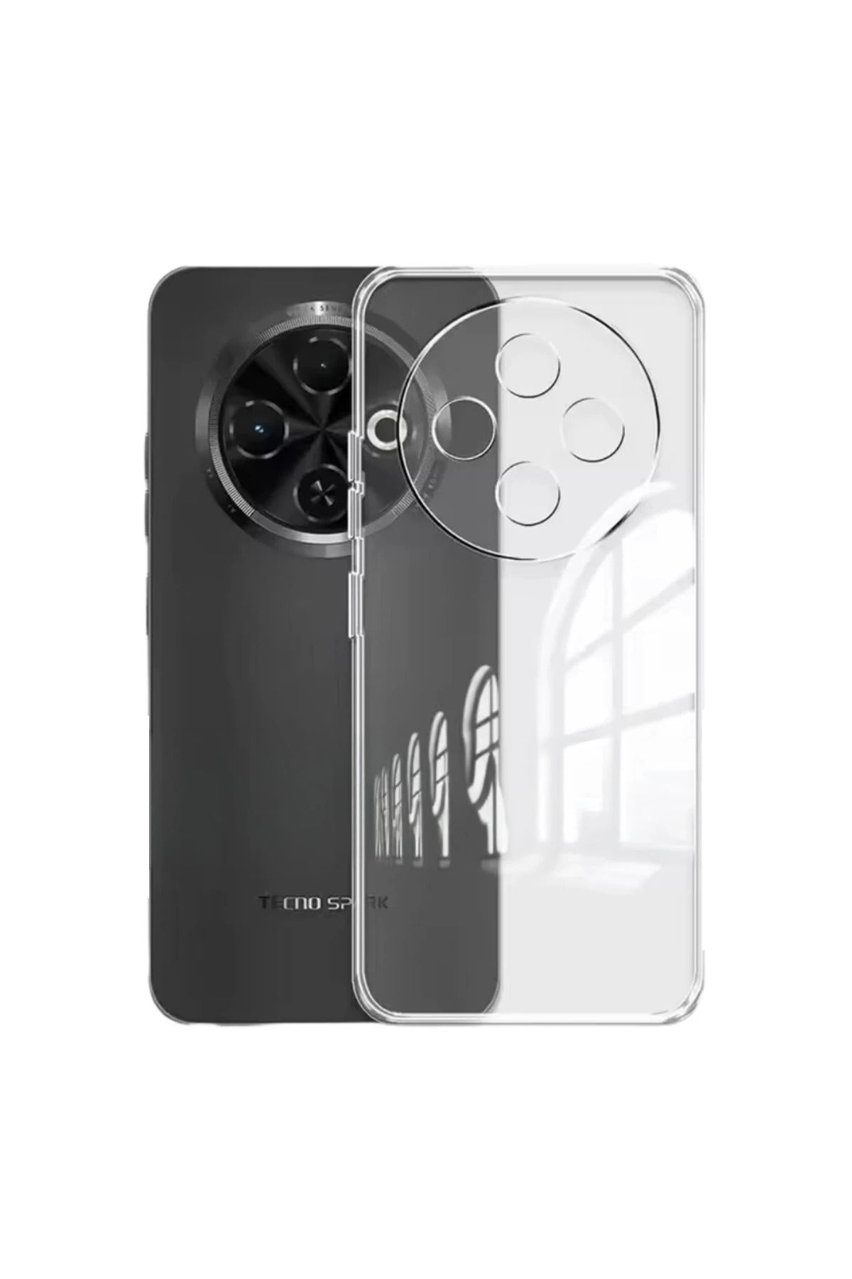 Tecno Spark 30C Uyumlu Kılıf Lüx Şeffaf Silikon