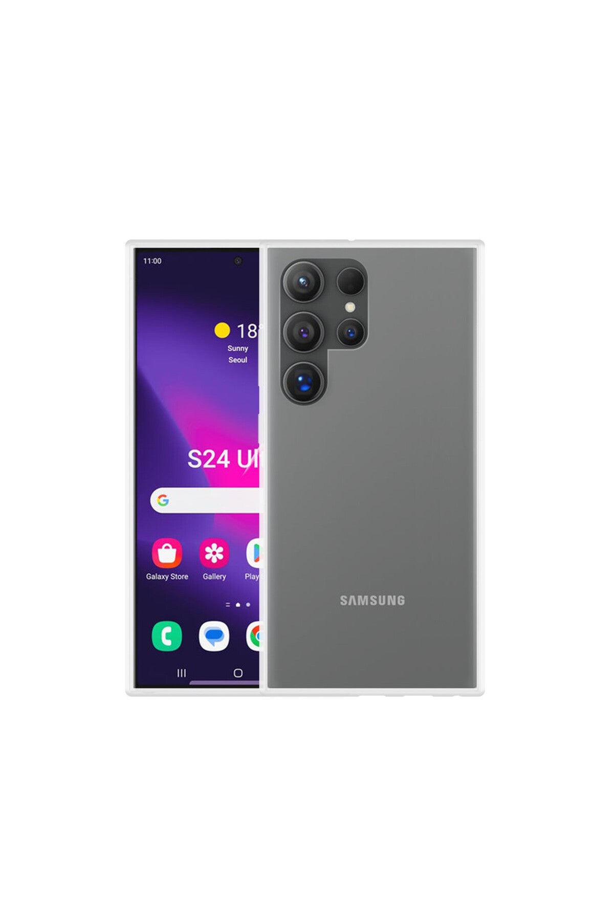 Samsung Galaxy S24 Ultra Uyumlu Kılıf Lüx Şeffaf Silikon