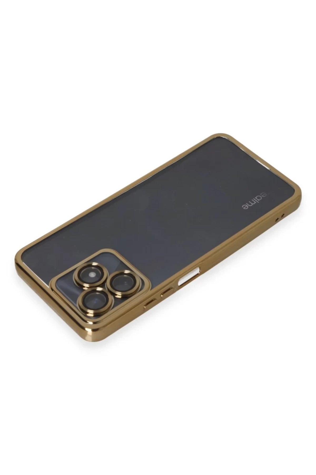 Realme C53 Uyumlu Kılıf Lensli Silikon - Gold