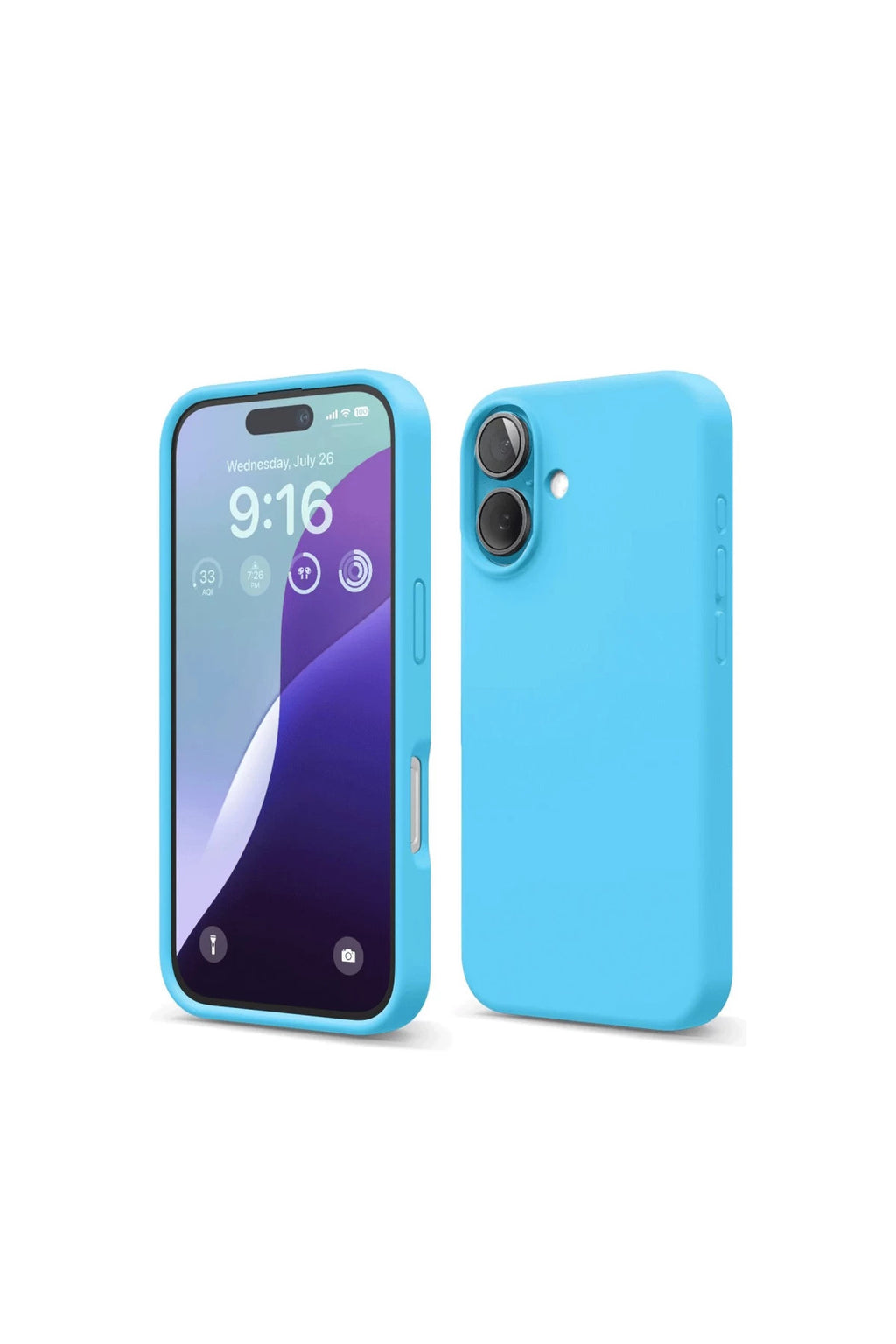 Apple iPhone 16 Uyumlu Kılıf Nano içi Kadife Silikon - Mavi